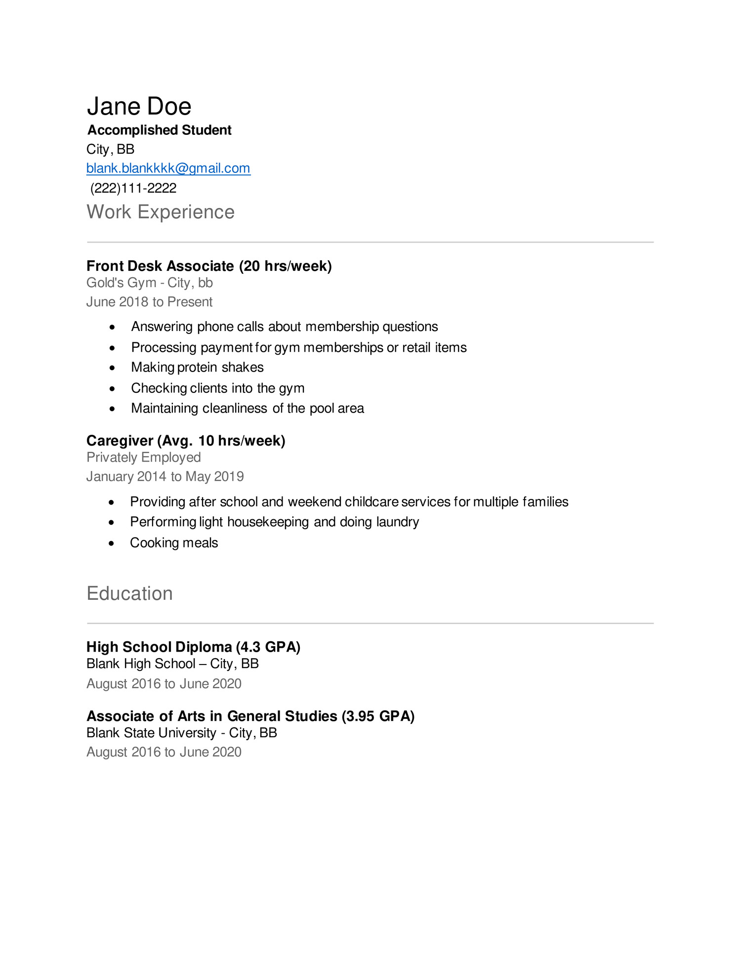 Resume Jane Doe.docx | DocDroid