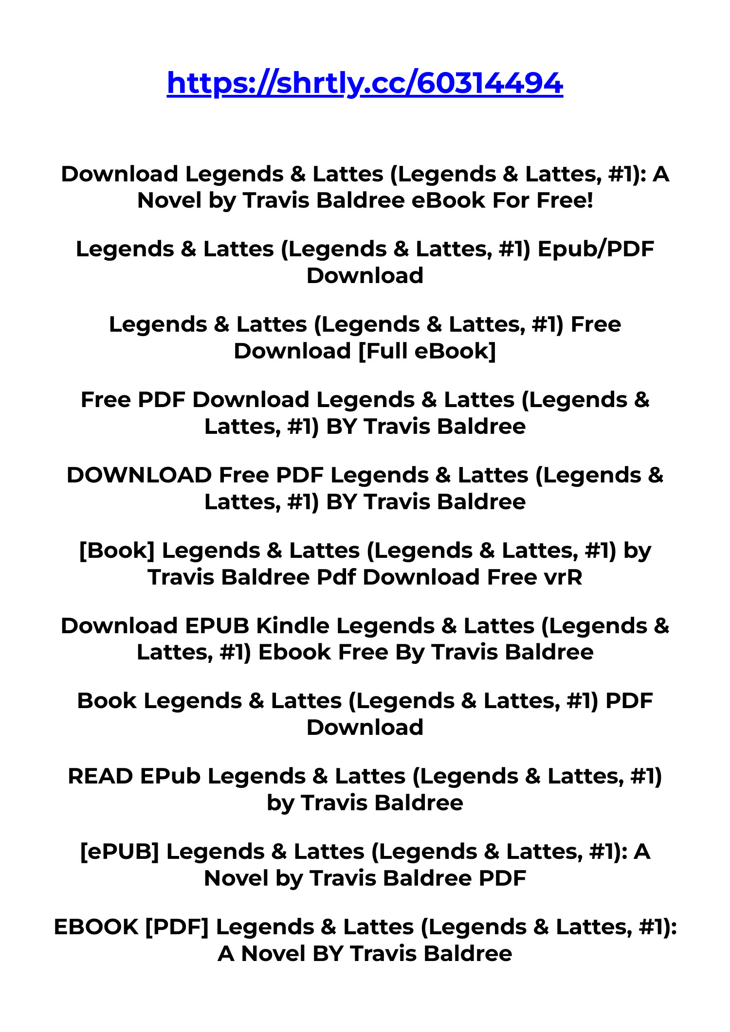 Download PDF Legends & Lattes (Legends & Lattes, #1) Ebook Free By Travis  Baldree.pdf
