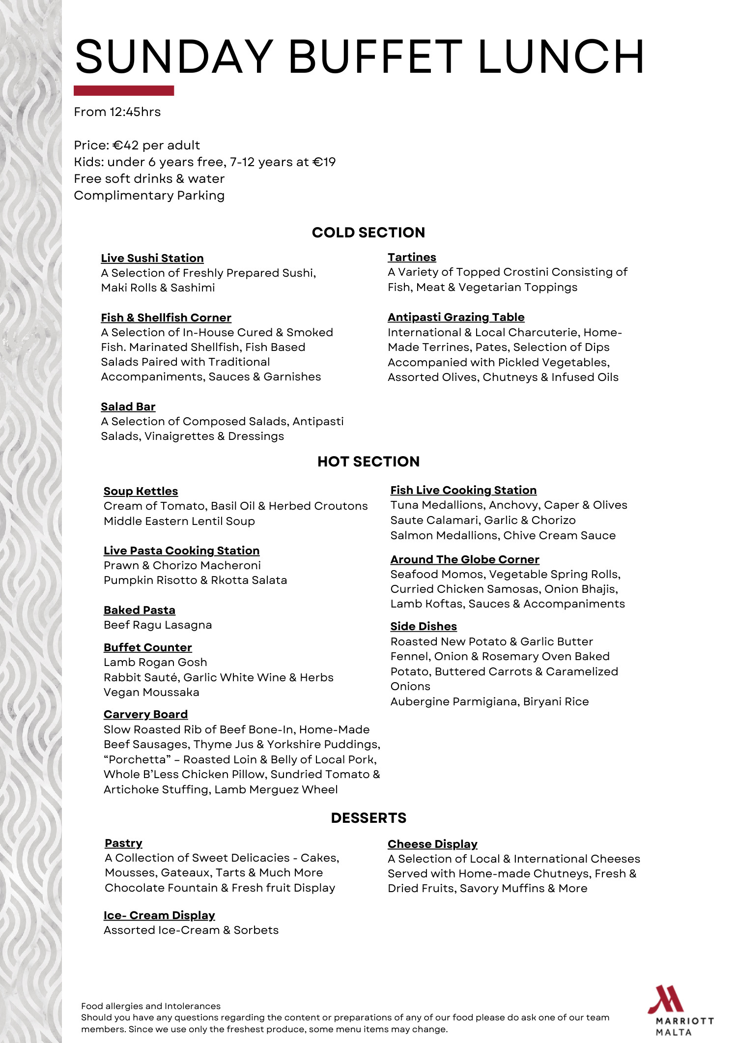 Sunday Buffet Lunch Menu 20232024.pdf DocDroid