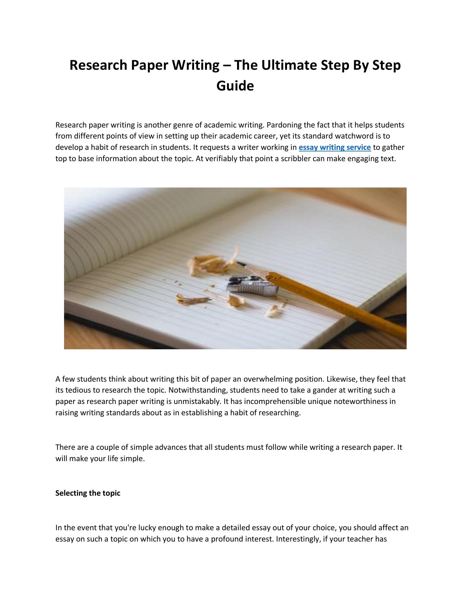 research writing steps pdf