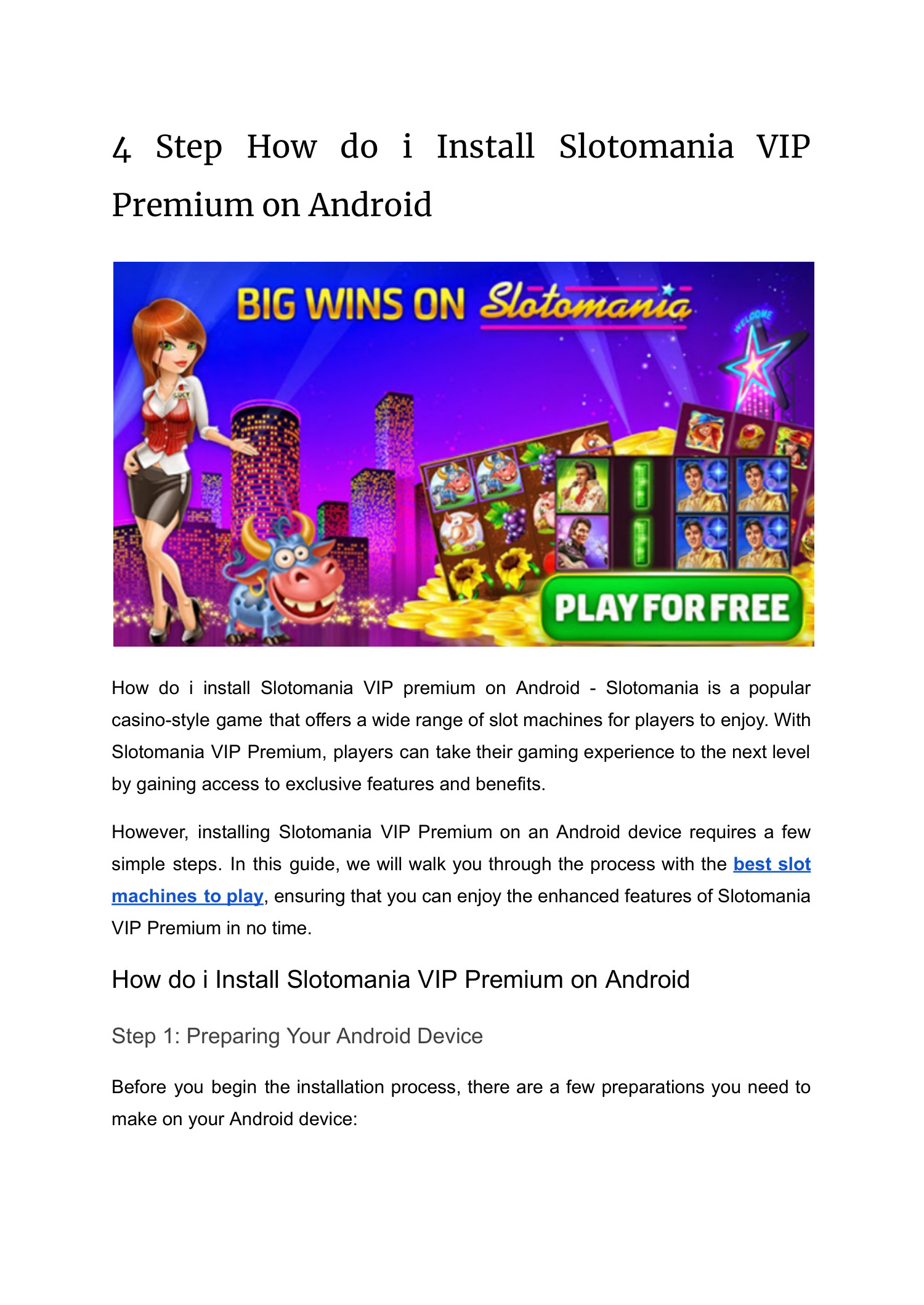 4 Step How do i Install Slotomania VIP Premium on Android.pdf | DocDroid