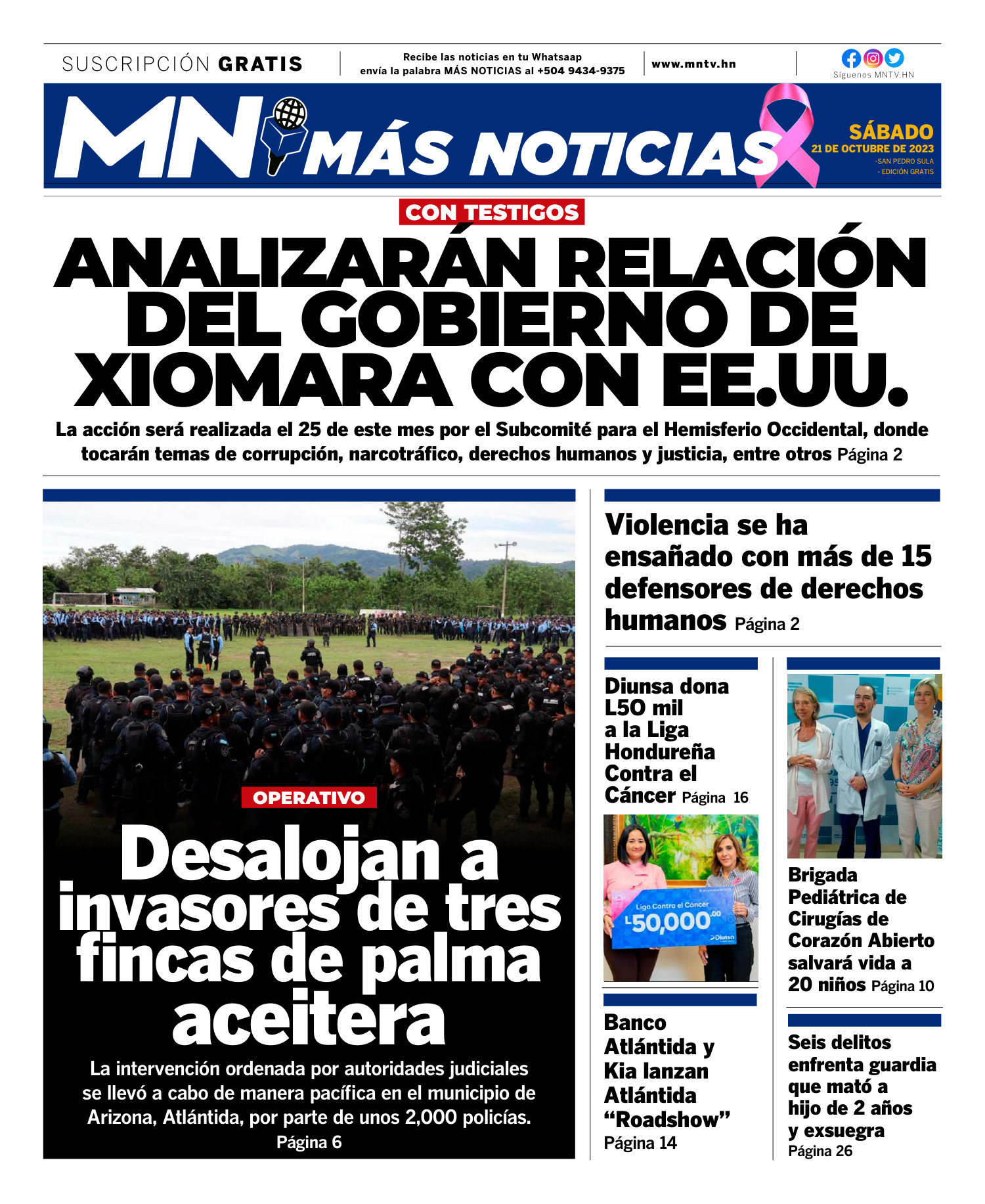 Mas Noticias Edicion Sabado 21 De Octubre De 2023pdf Docdroid 6212