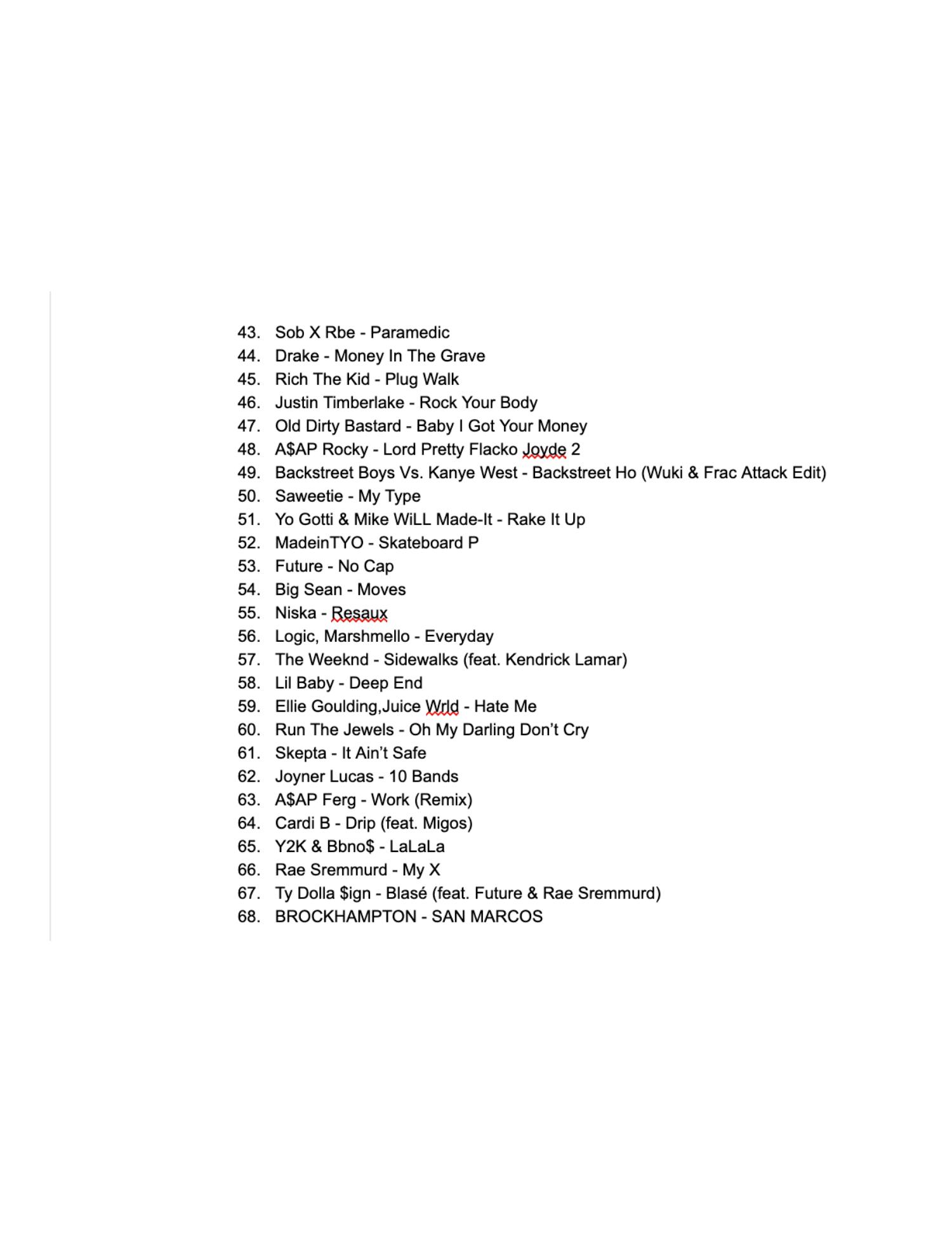 2 Hour Hip Hop Mix Tracklist Pt. 2.pdf | DocDroid