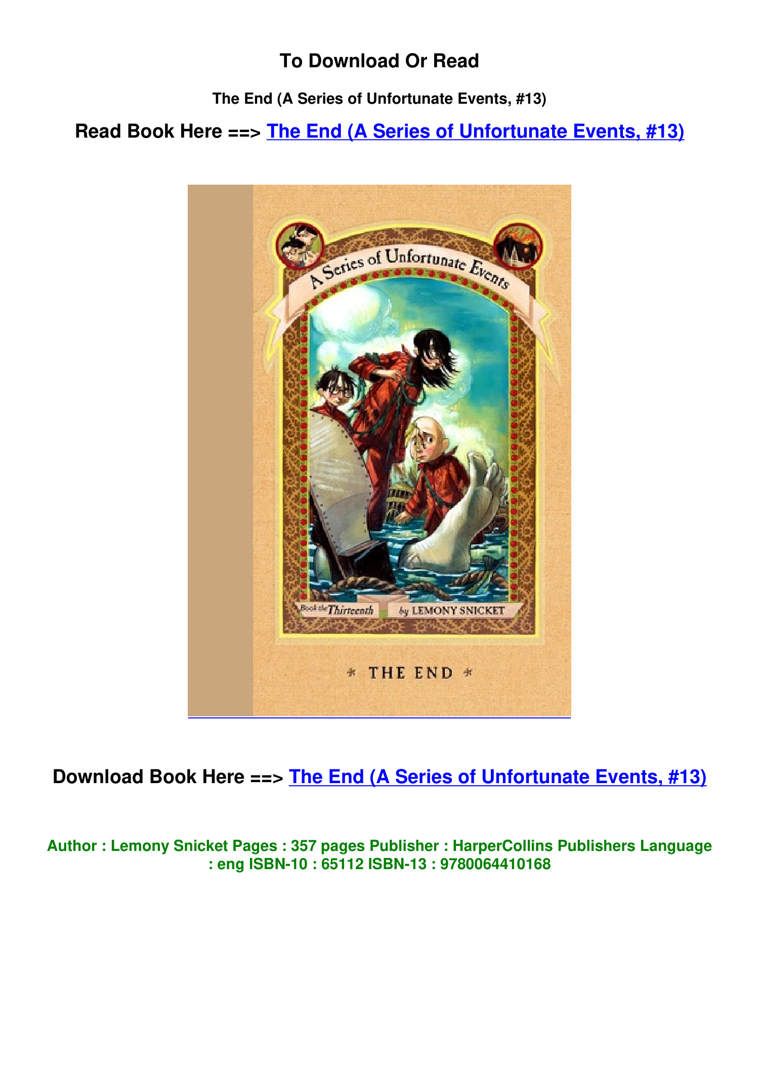 epub-download-the-end-a-series-of-unfortunate-events-13-by-lemony