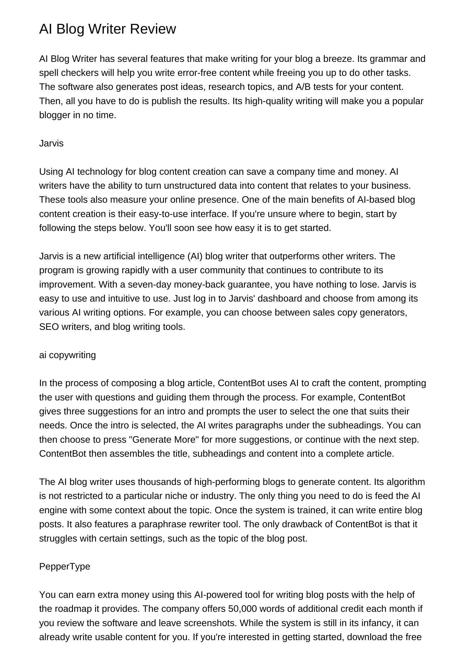 AI Blog Writer Reviewofhyx.pdf.pdf | DocDroid