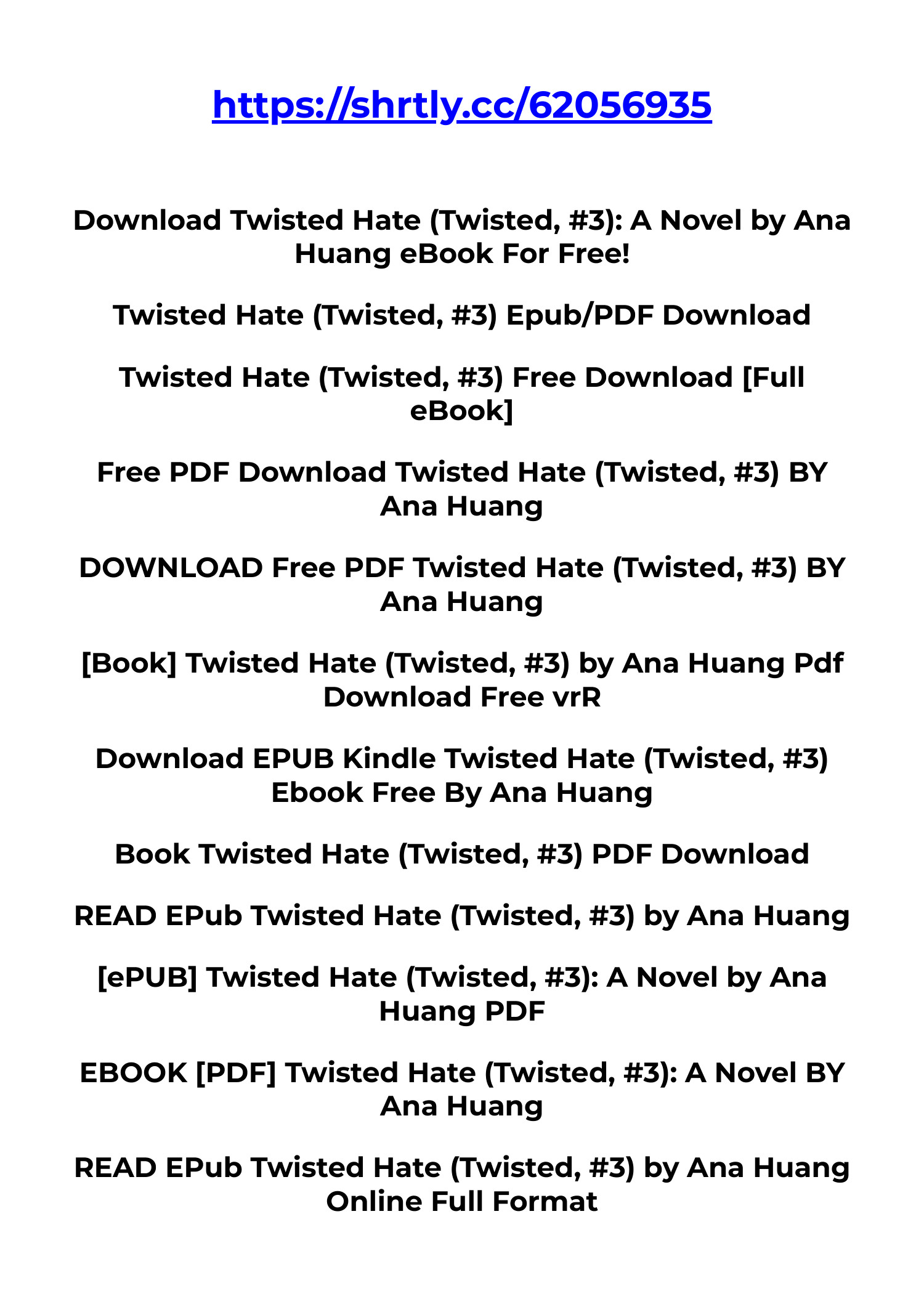 Twisted Hate (Twisted, #3) by Ana Huang