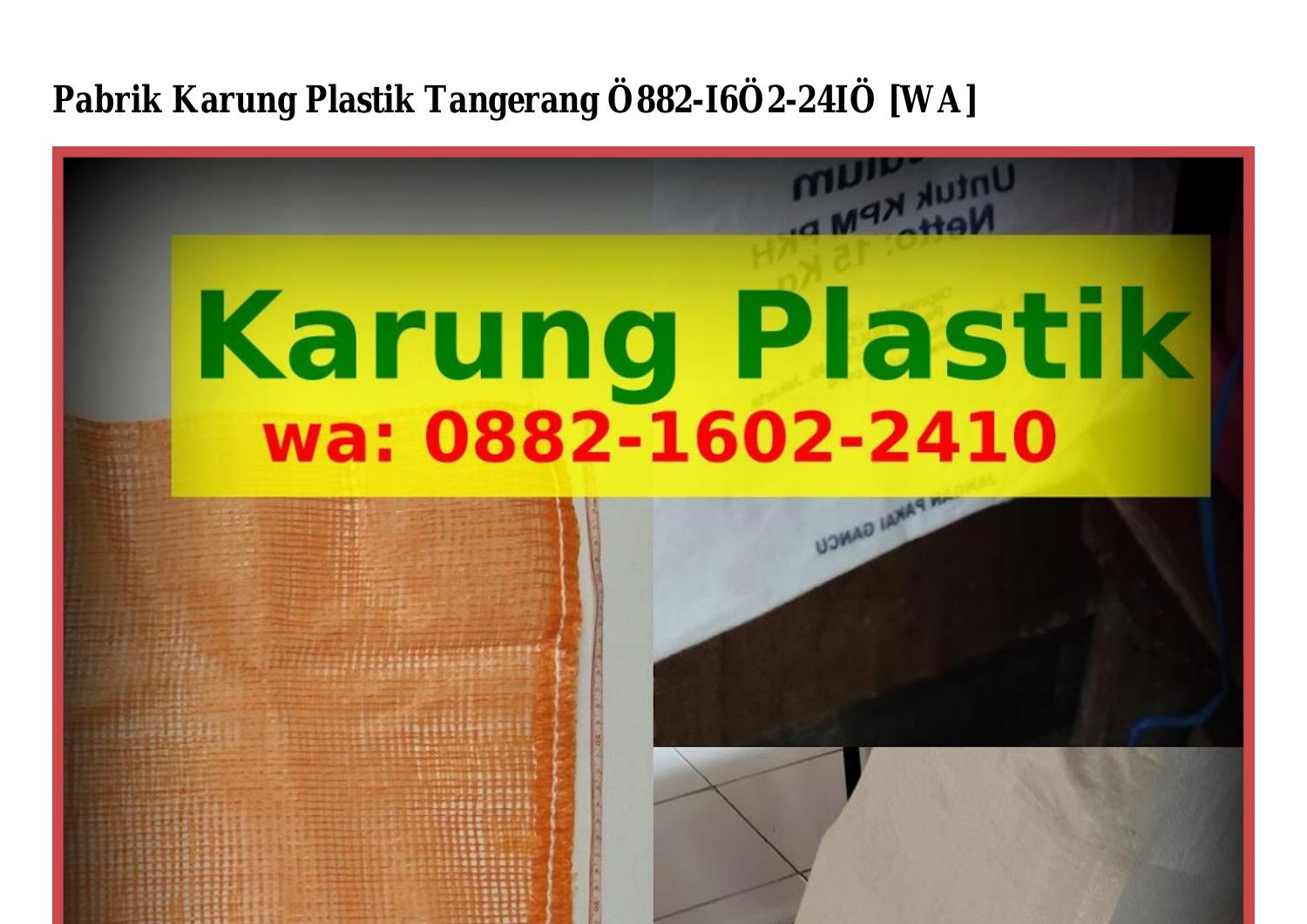 Pabrik Karung Plastik Tangerang Pdf Docdroid