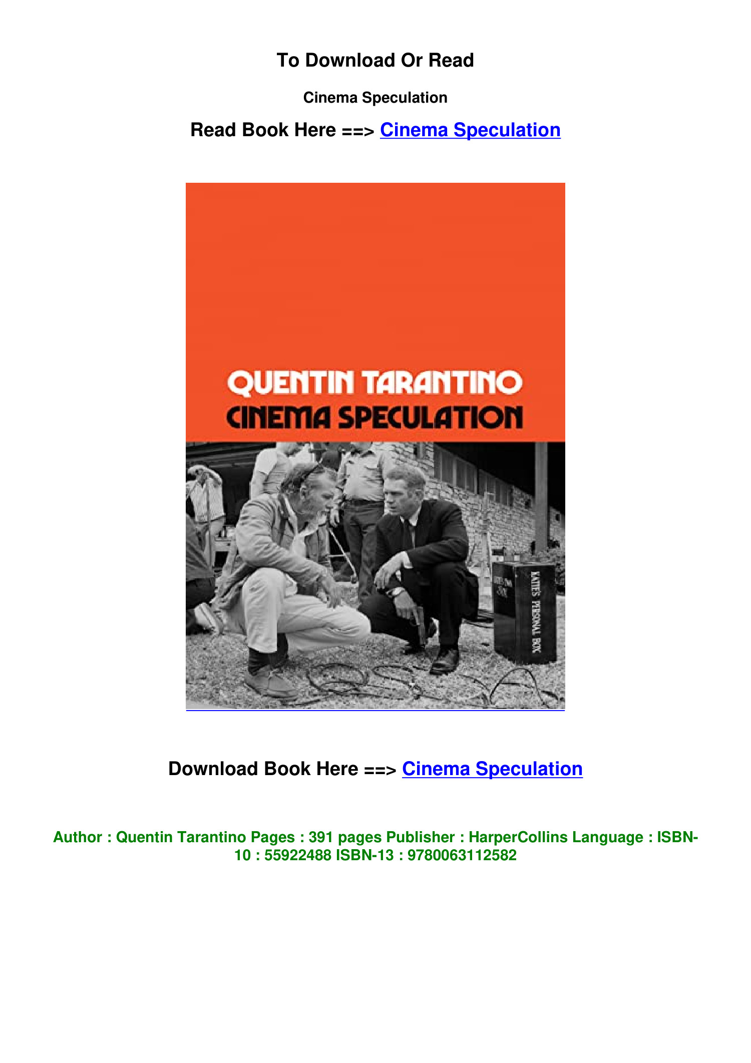 download PDF Cinema Speculation by Quentin Tarantino.pdf DocDroid