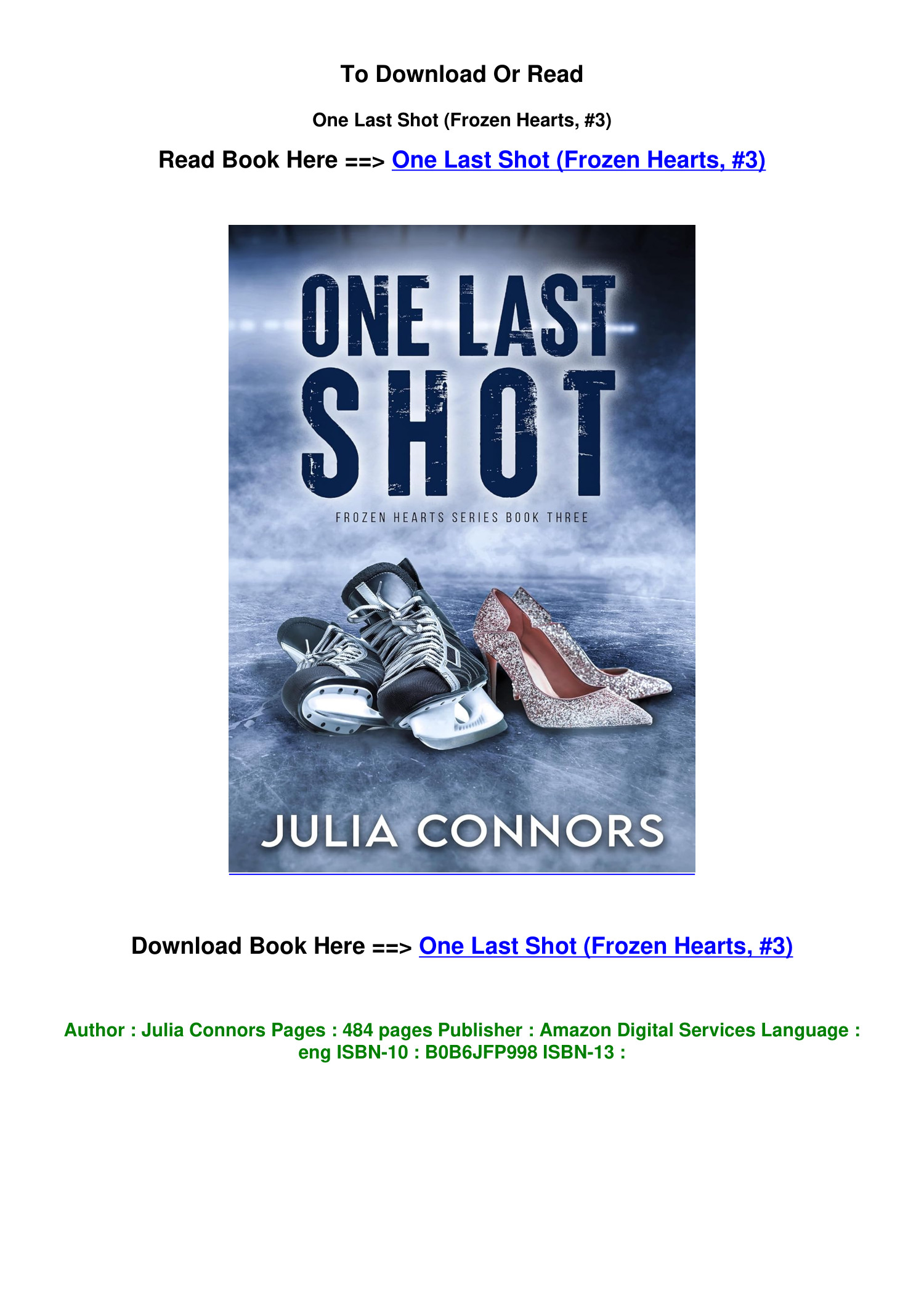 One Last Shot (Frozen Hearts, #3) by Julia Connors