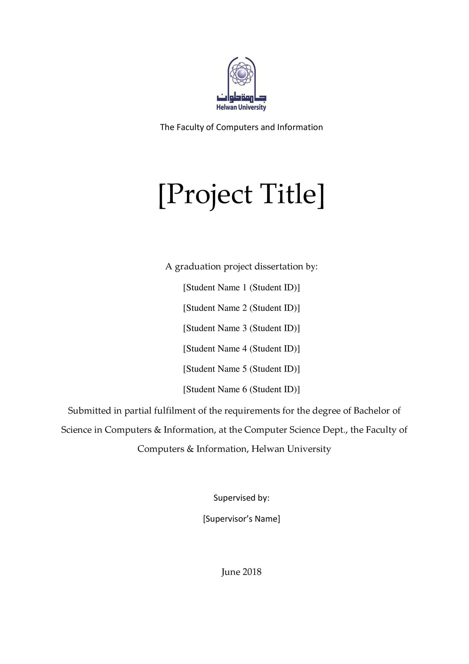 front page master thesis