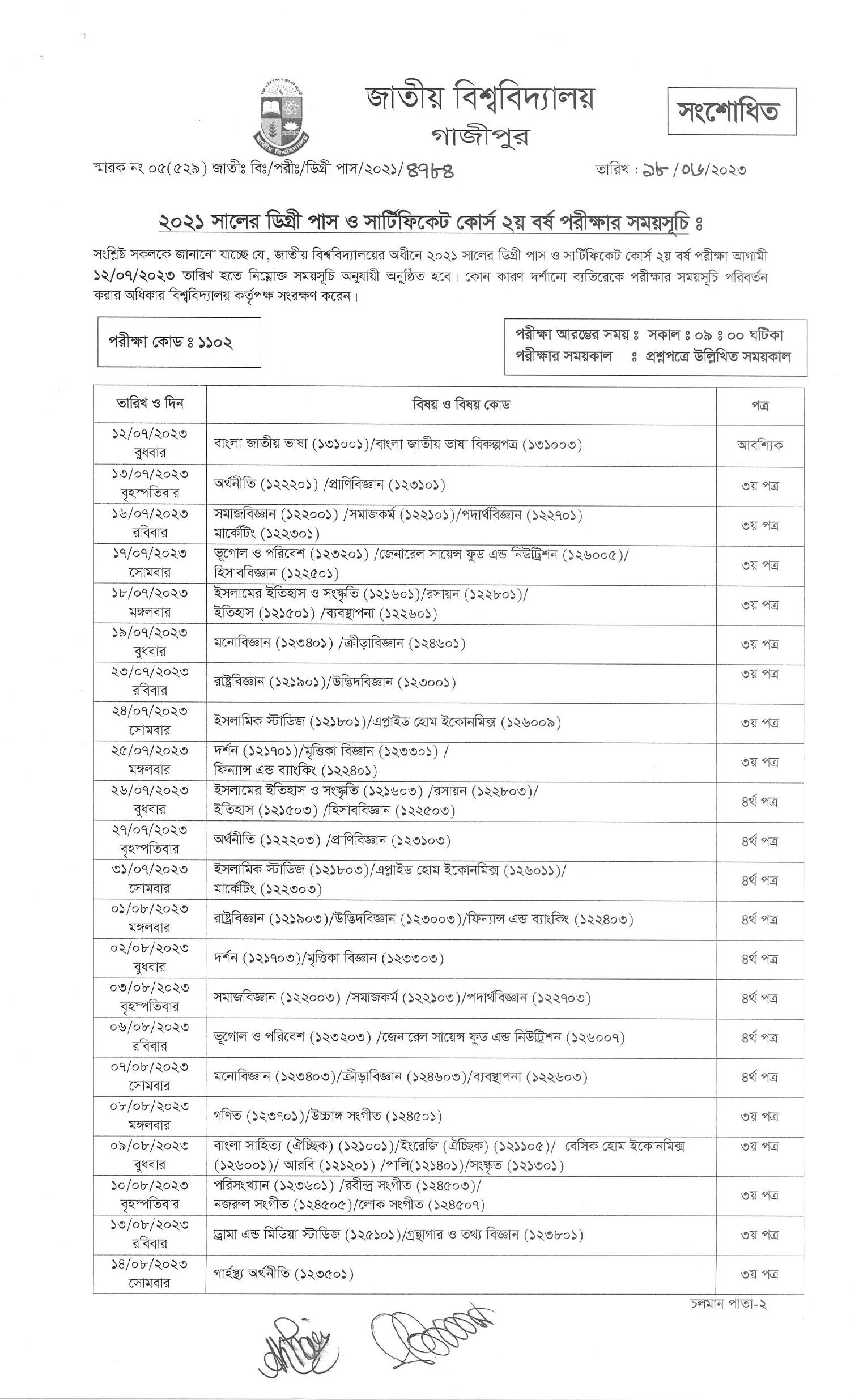 Degree 2nd Year Routine.pdf | DocDroid