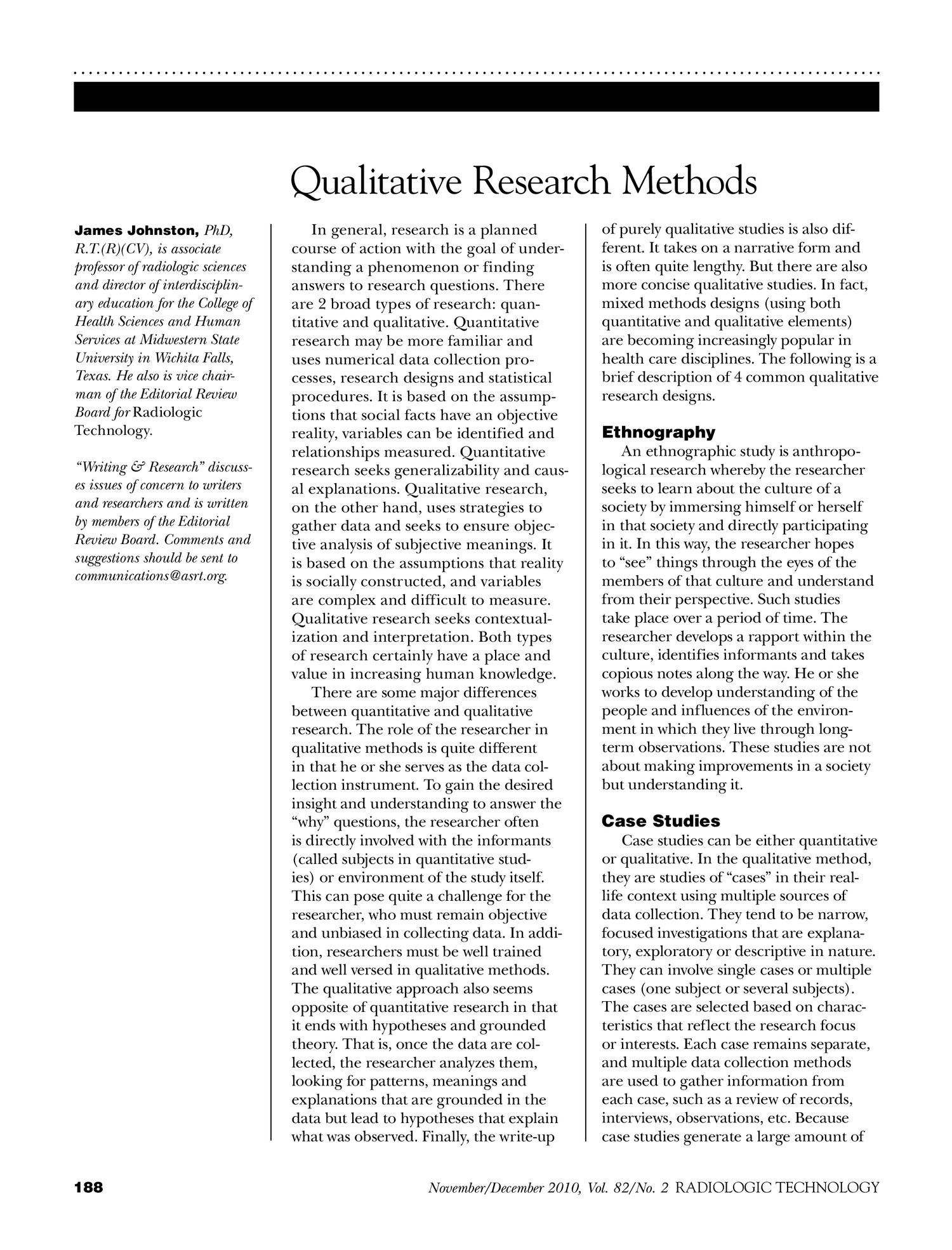 qualitative research methods section