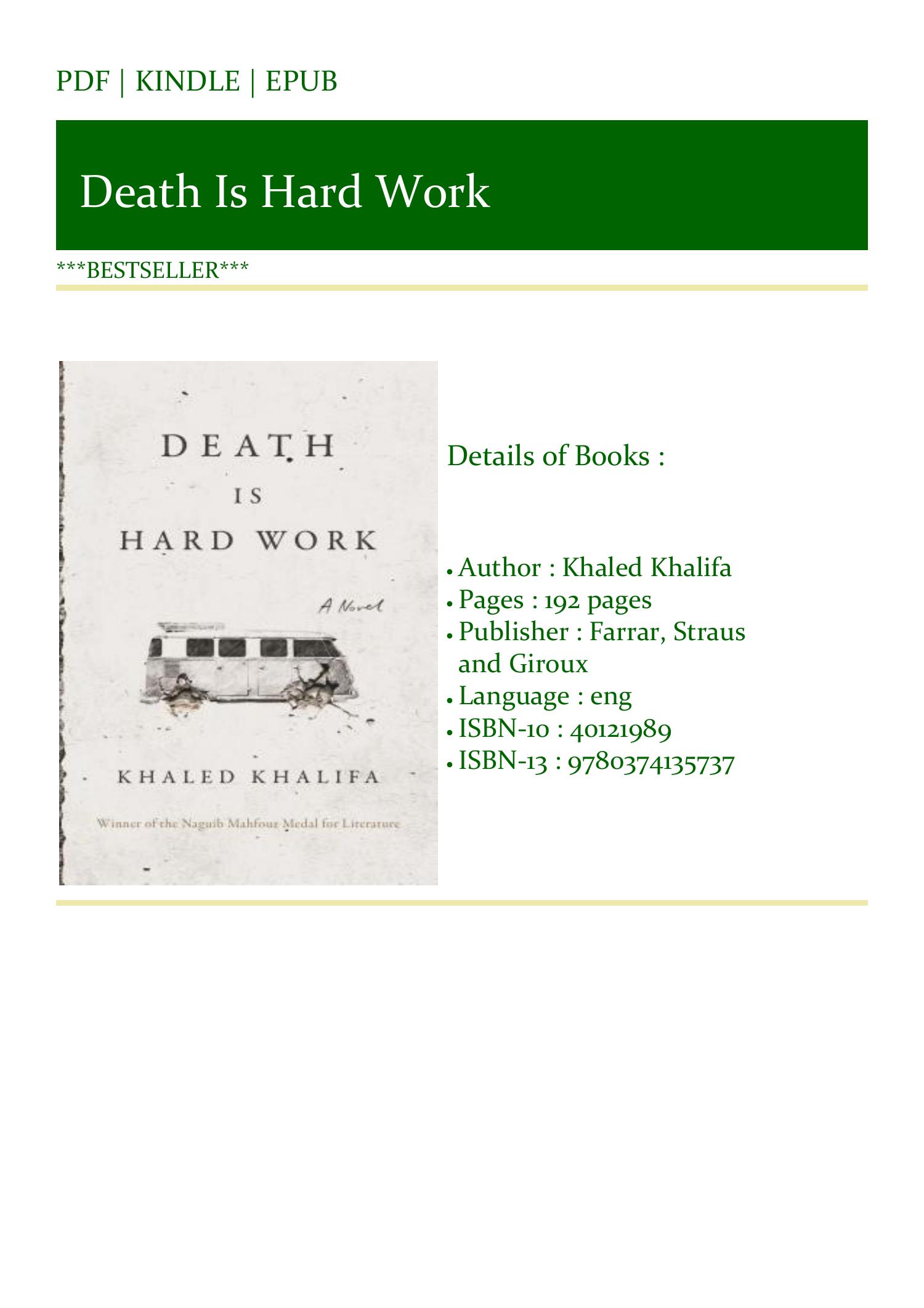  PDF Download Death Is Hard Work Mx1502 pdf DocDroid