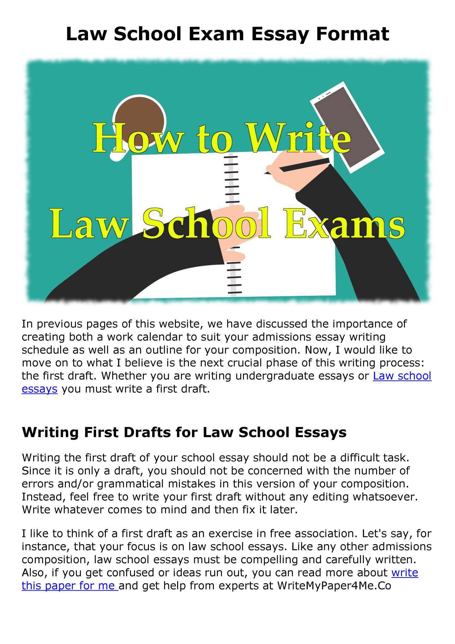 how to write a law school exam essay