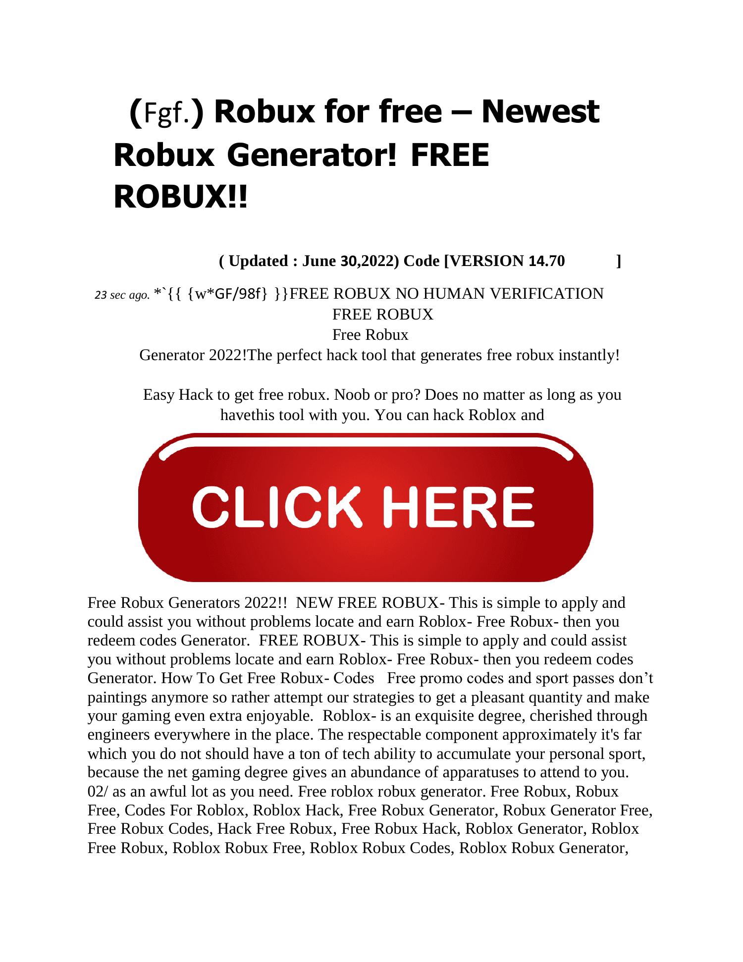 Free robux generator without verification 2022