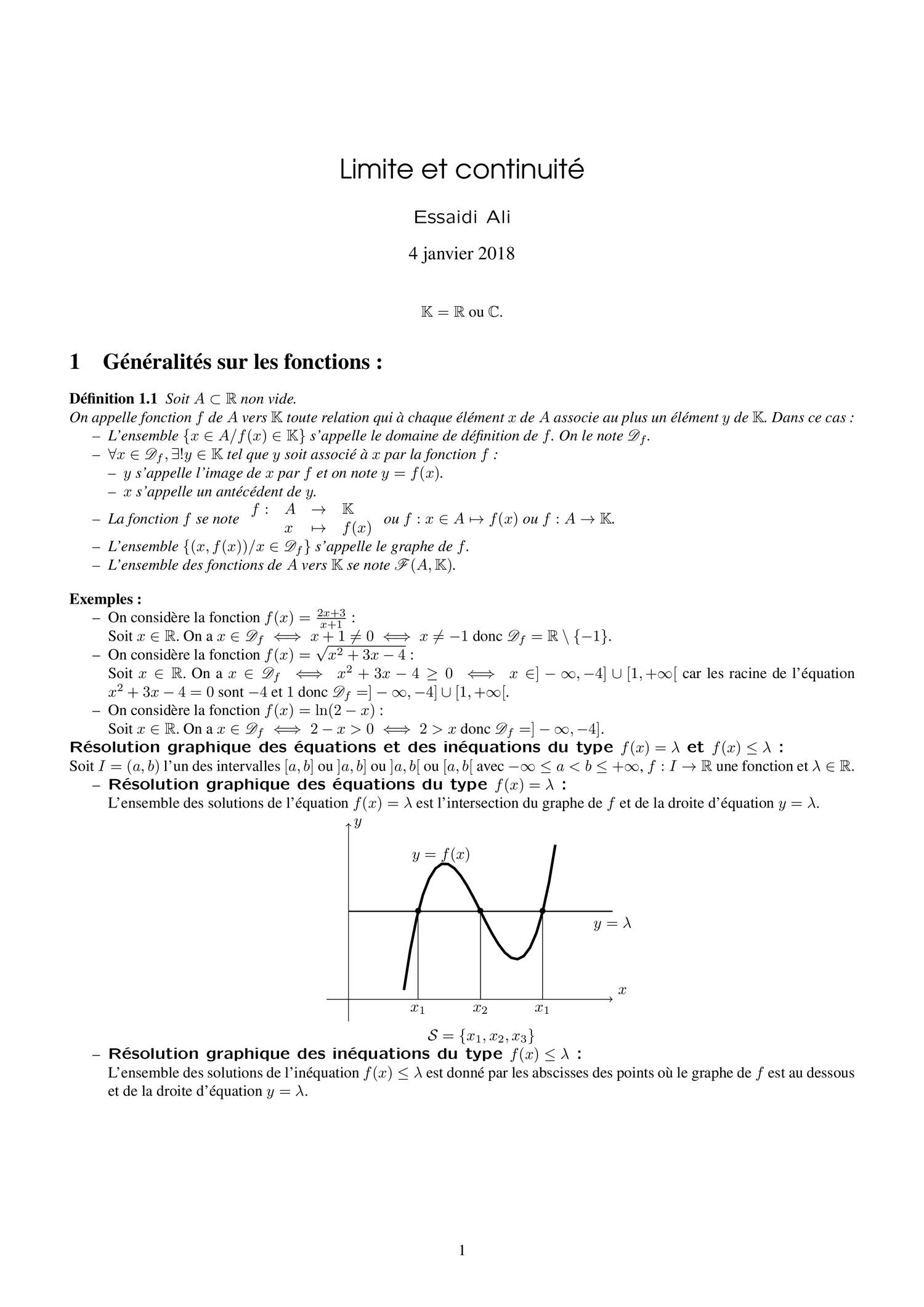 Limite Et Continuit Pdf Docdroid