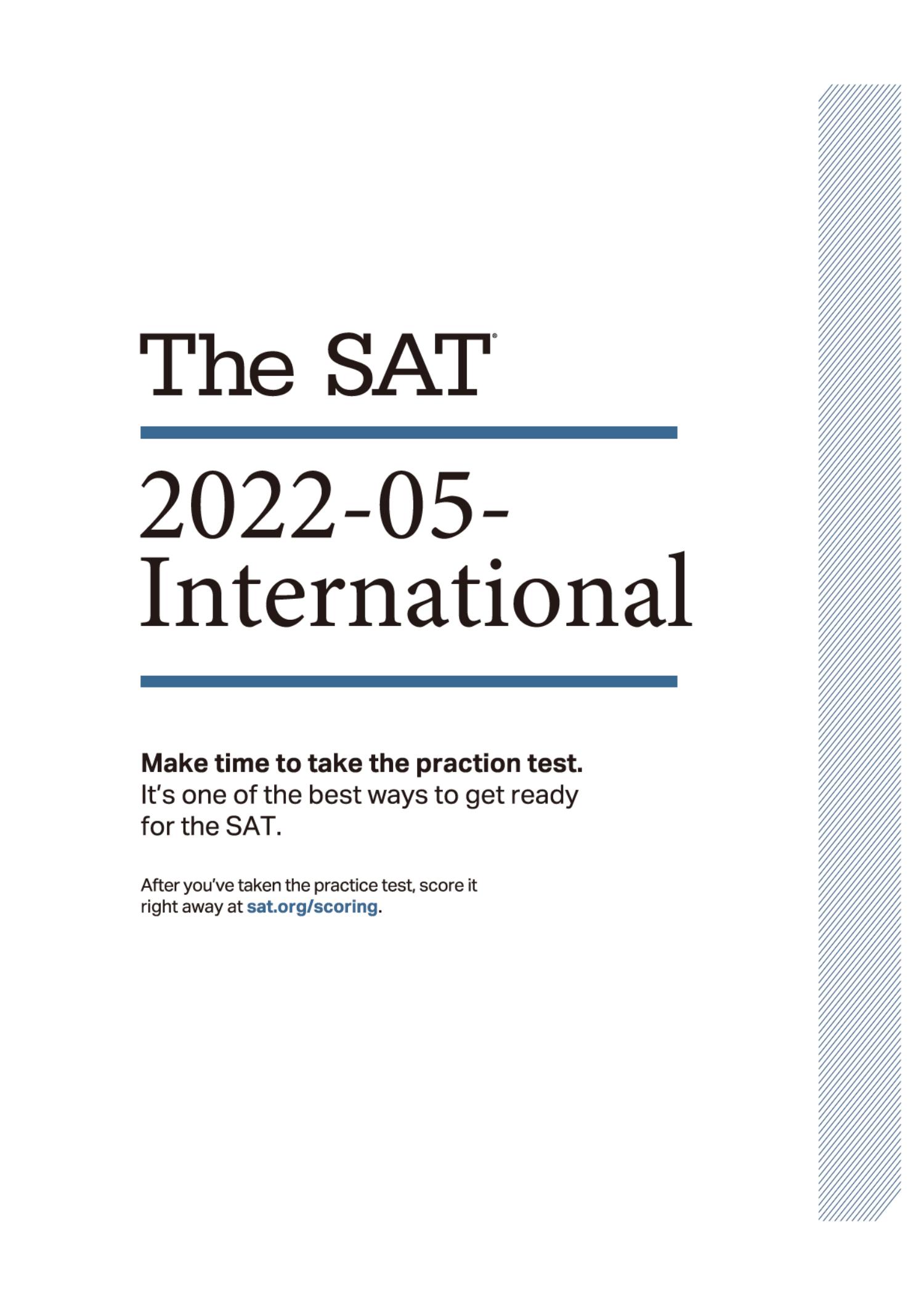 2022 May International SAT QAS PDF with corrected answers McElroy