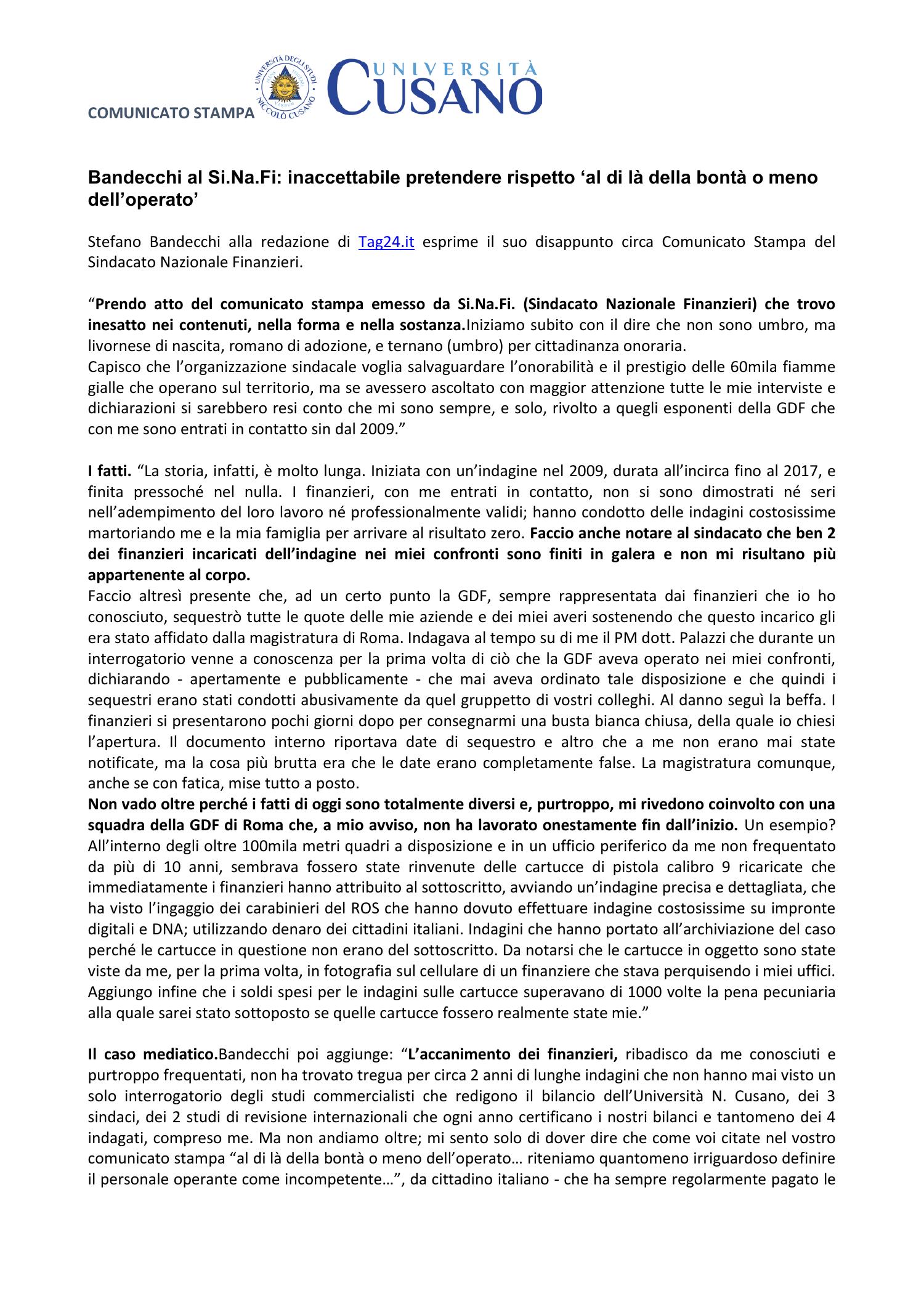 Comunicato Stampa Cusano.docx | DocDroid