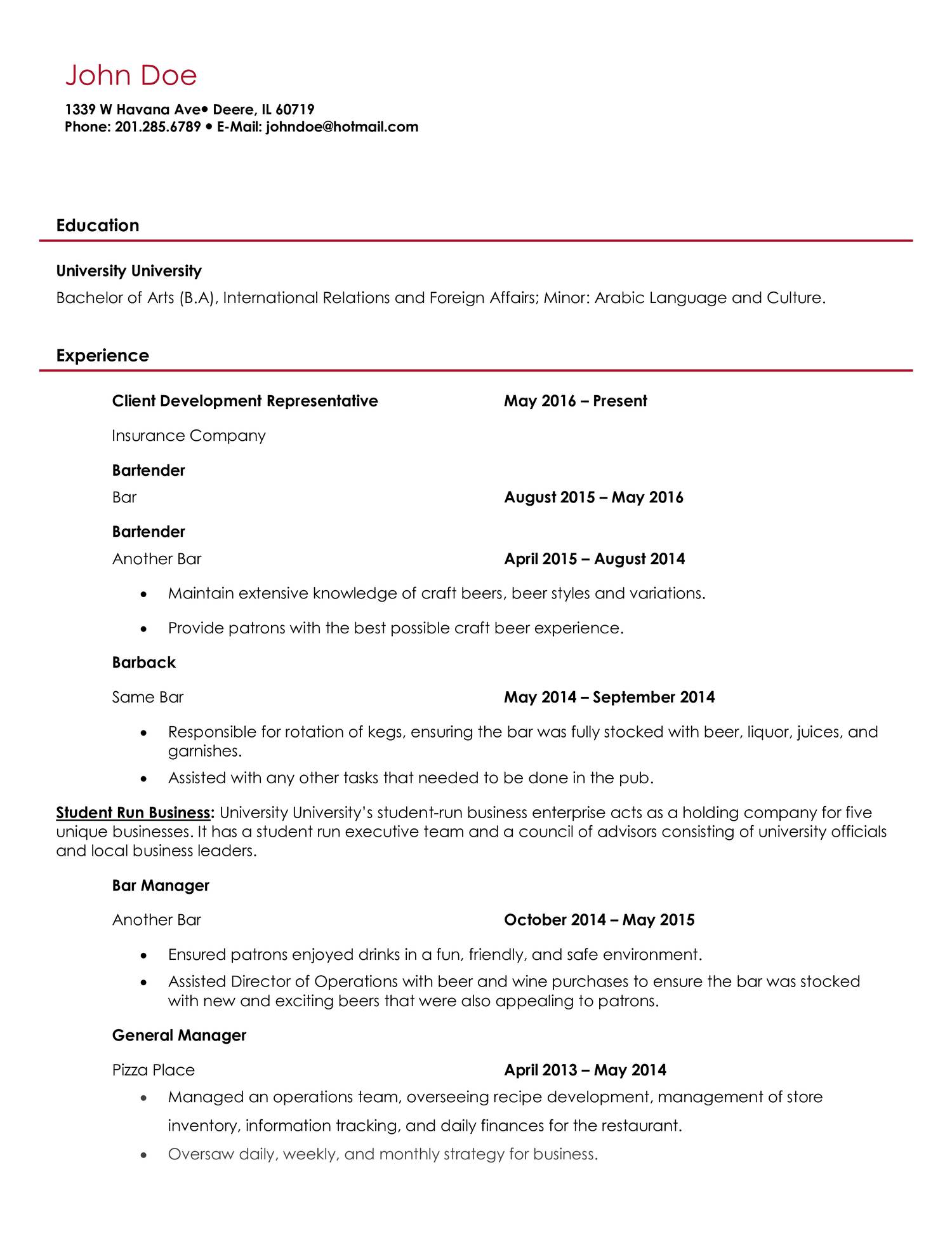 Resume; John Doe.docx 