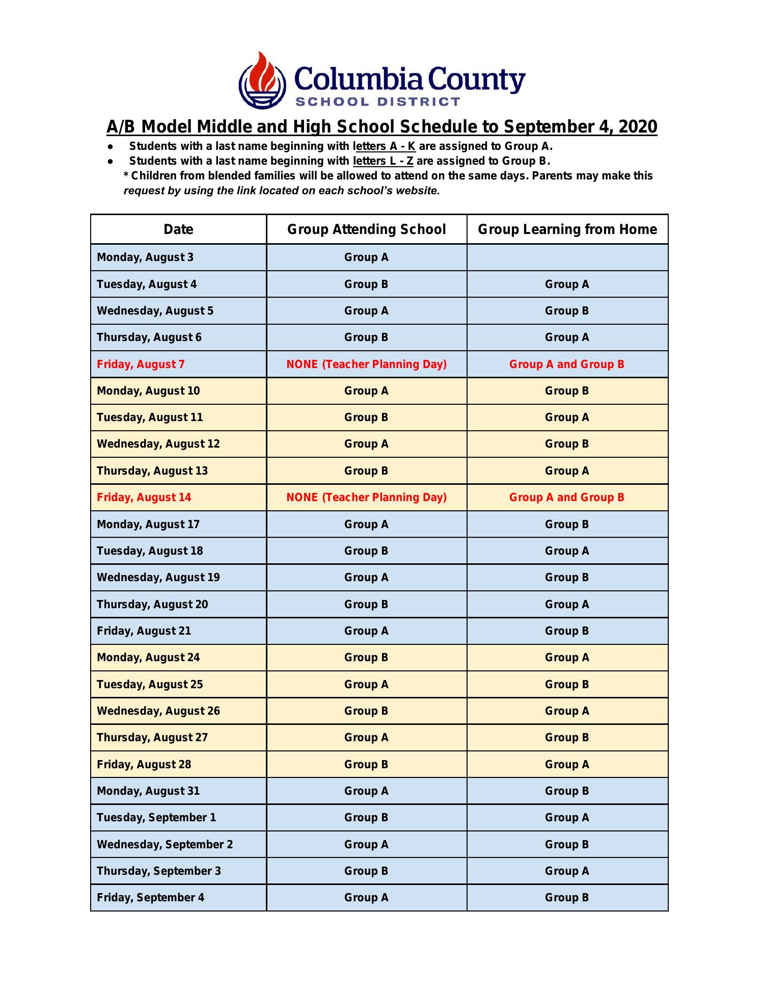 A_B Schedule through September 4 2020.pdf | DocDroid