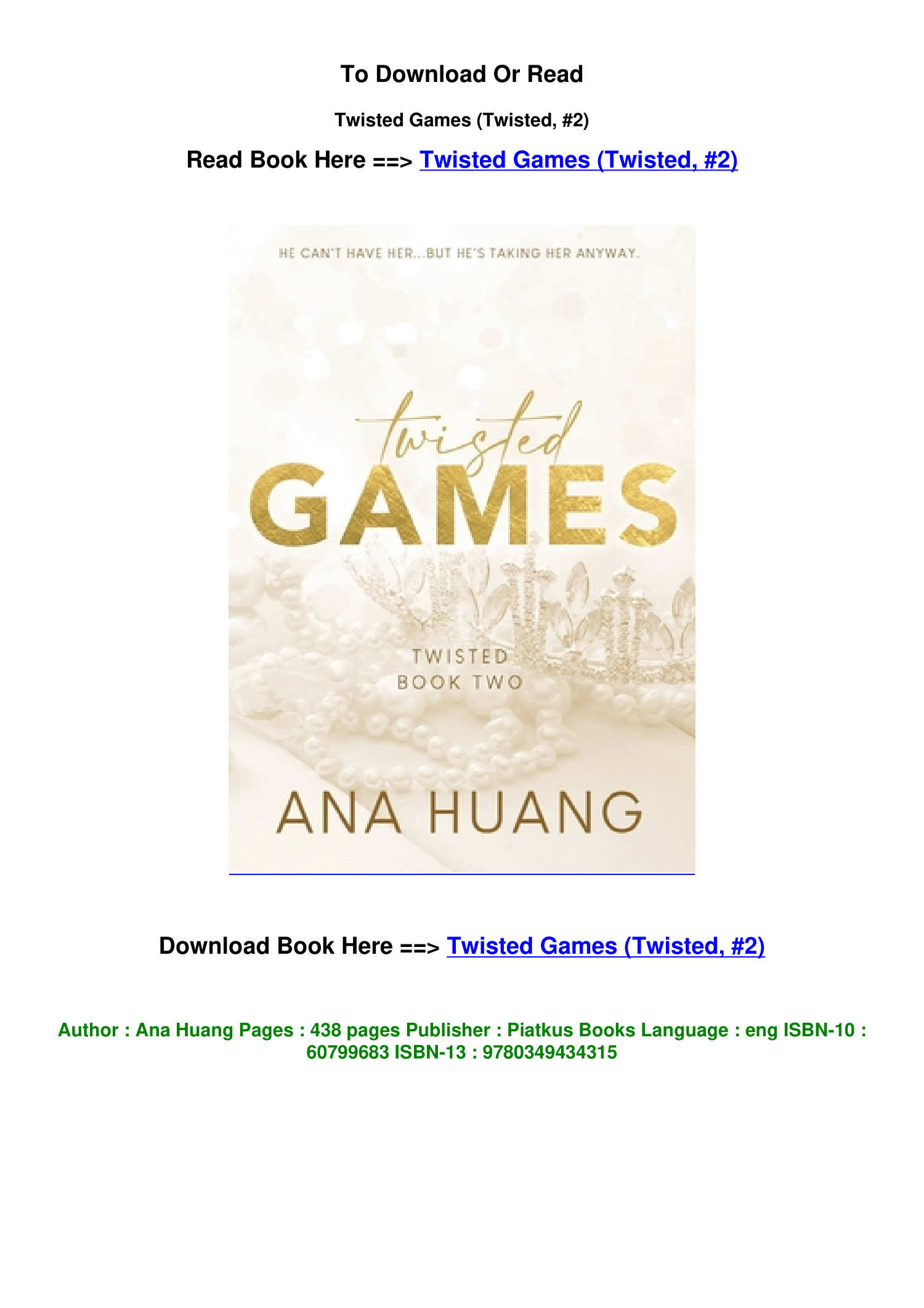 Twisted Games (Twisted, #2) by Ana Huang