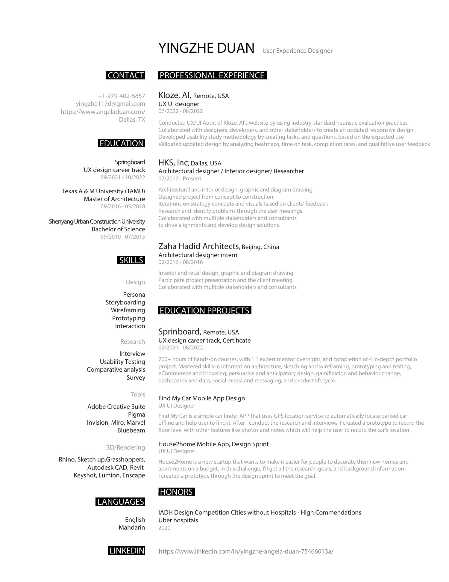 Yingzhe Duan UX designer resume.pdf | DocDroid