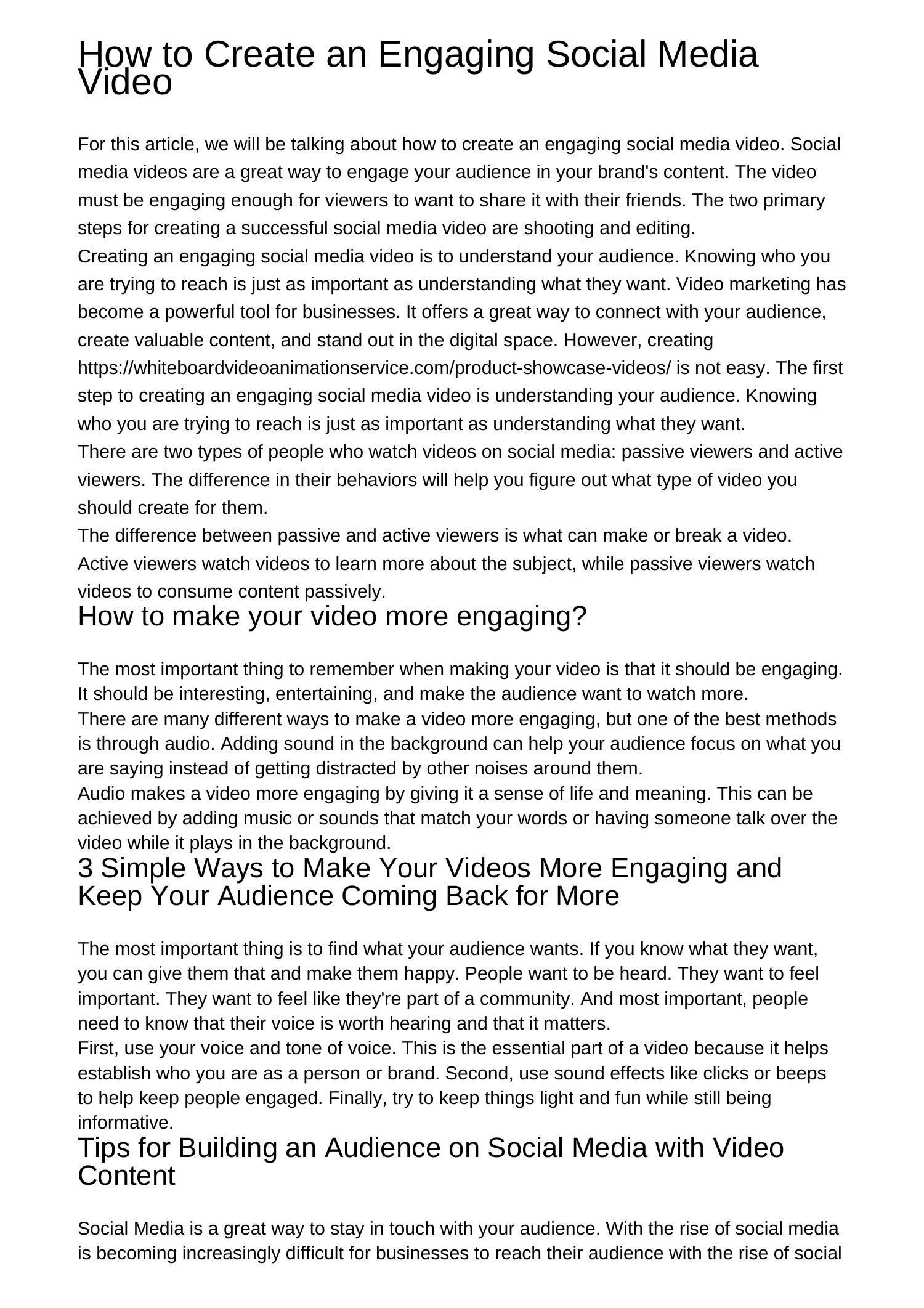 H1How To Create An Engaging Social Media Videoh1muhuv.pdf.pdf | DocDroid