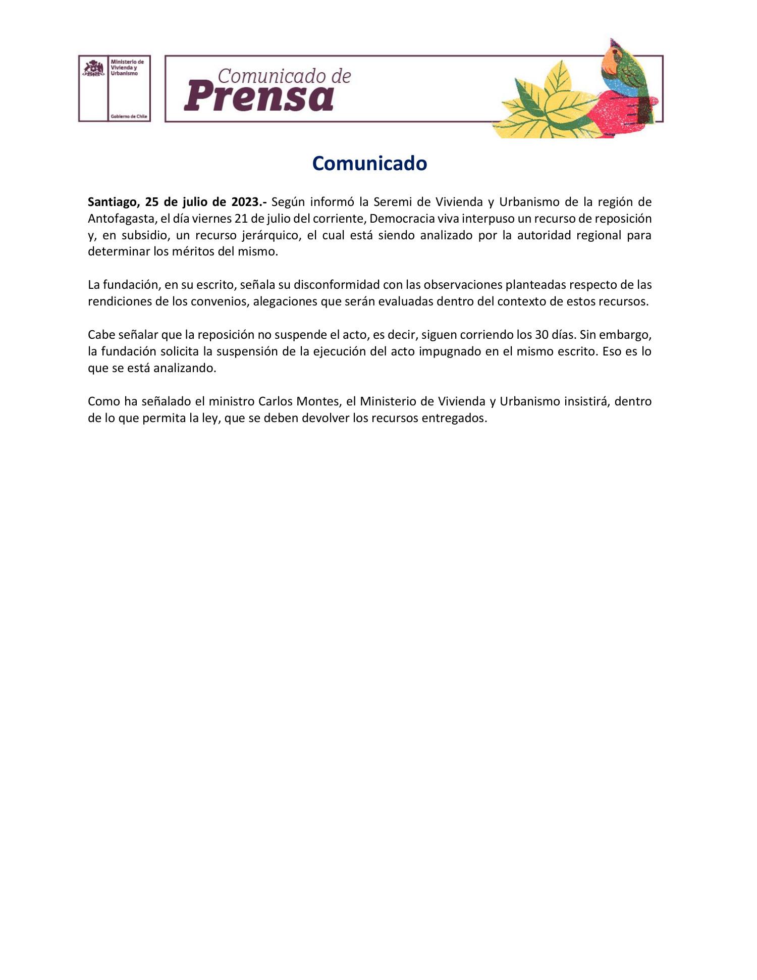 Comunicado De Prensa.pdf | DocDroid