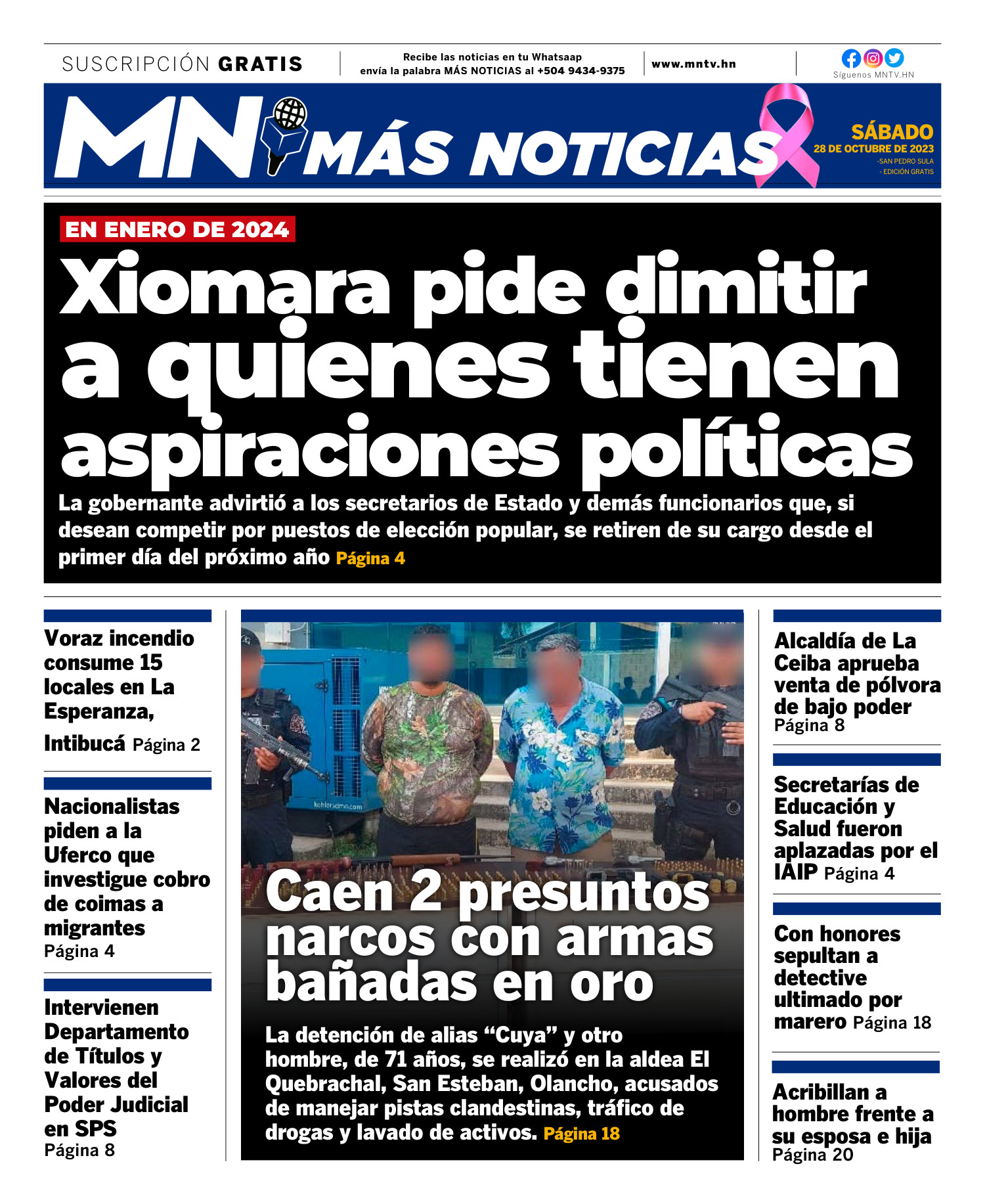 Mas Noticias Edicion Sabado 28 De Octubre De 2023 5pdf Docdroid 2015