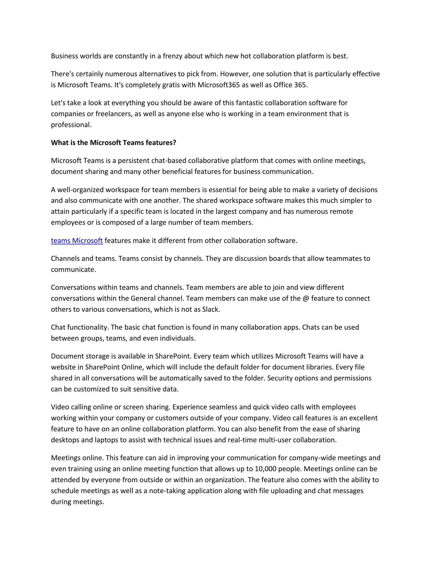 What is Microsoft Teams and who should be using it.pdf | DocDroid