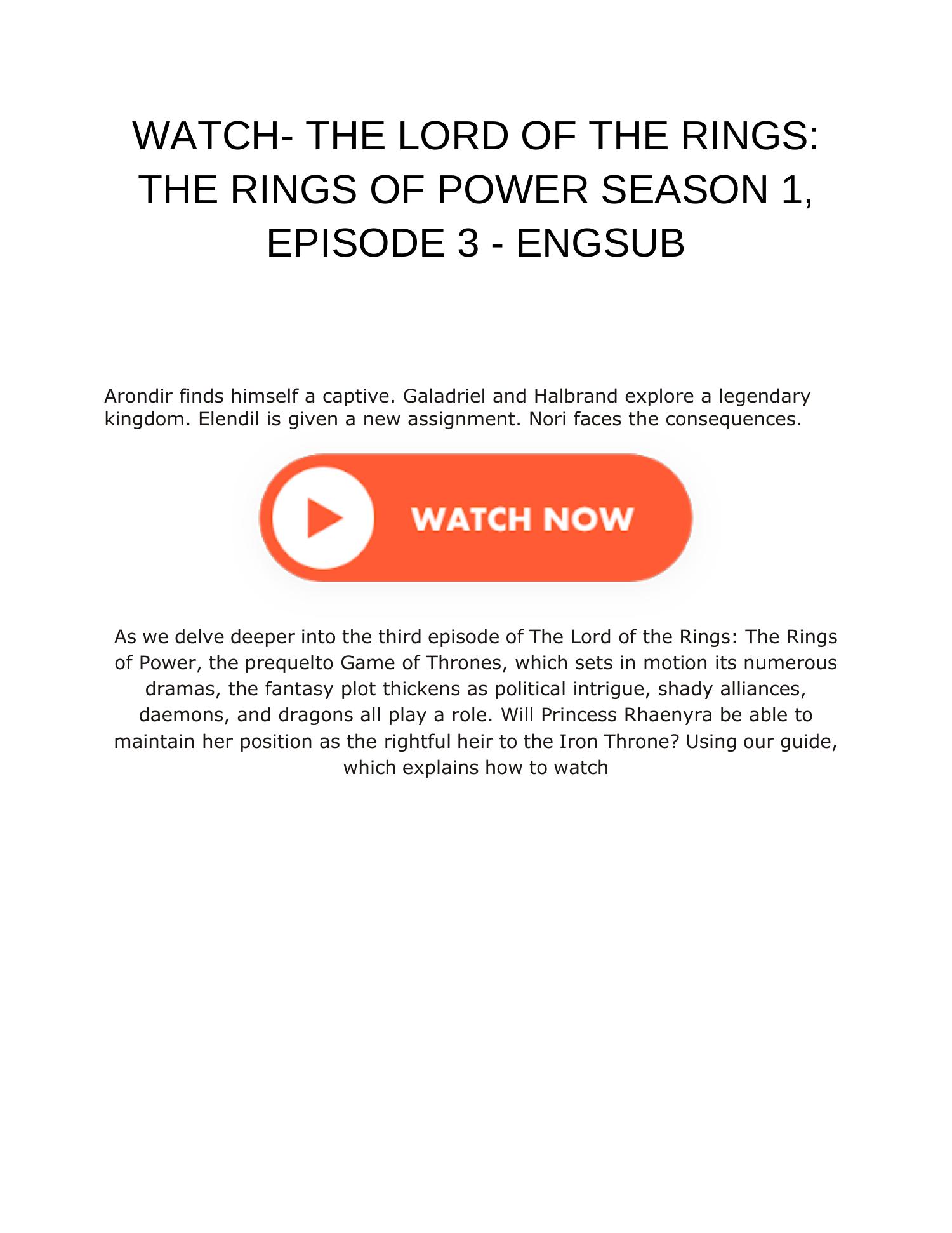 lord of the rings in hindi dailymotion season 1