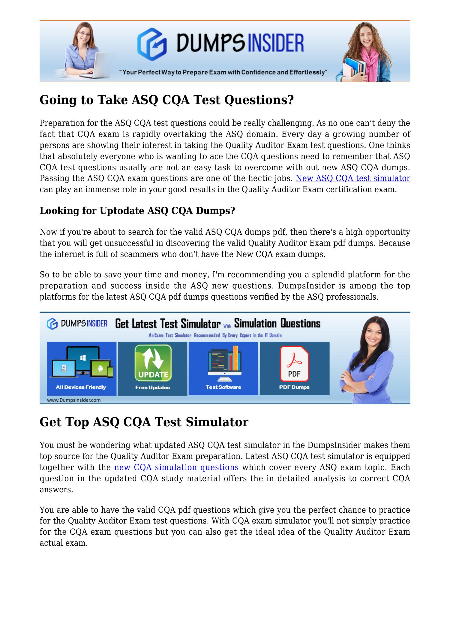 How Can CQA Test Simulator Help You to Pass CQA Exam Effortlessly?.pdf