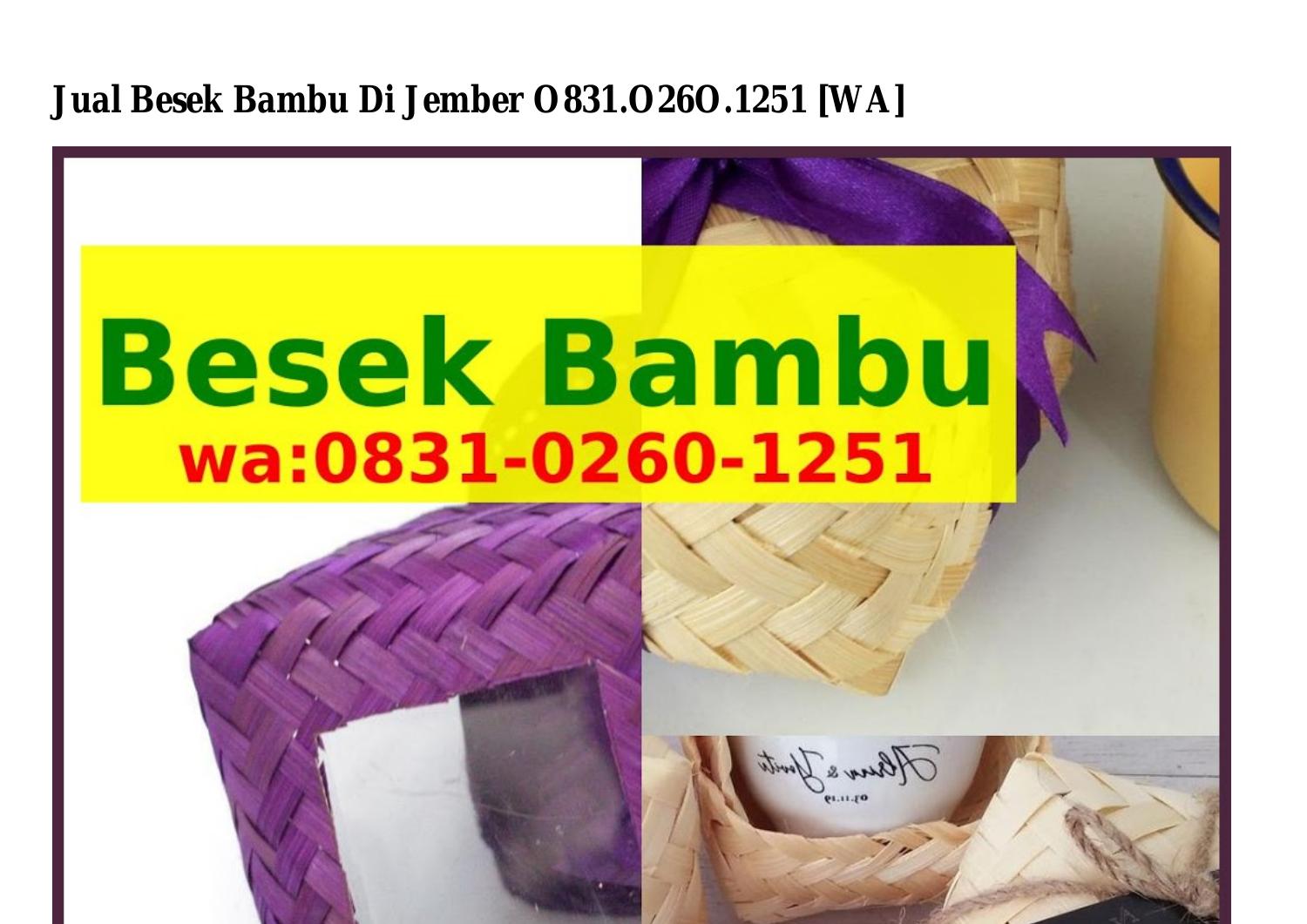 Jual Besek Bambu Di Jember Pdf Docdroid