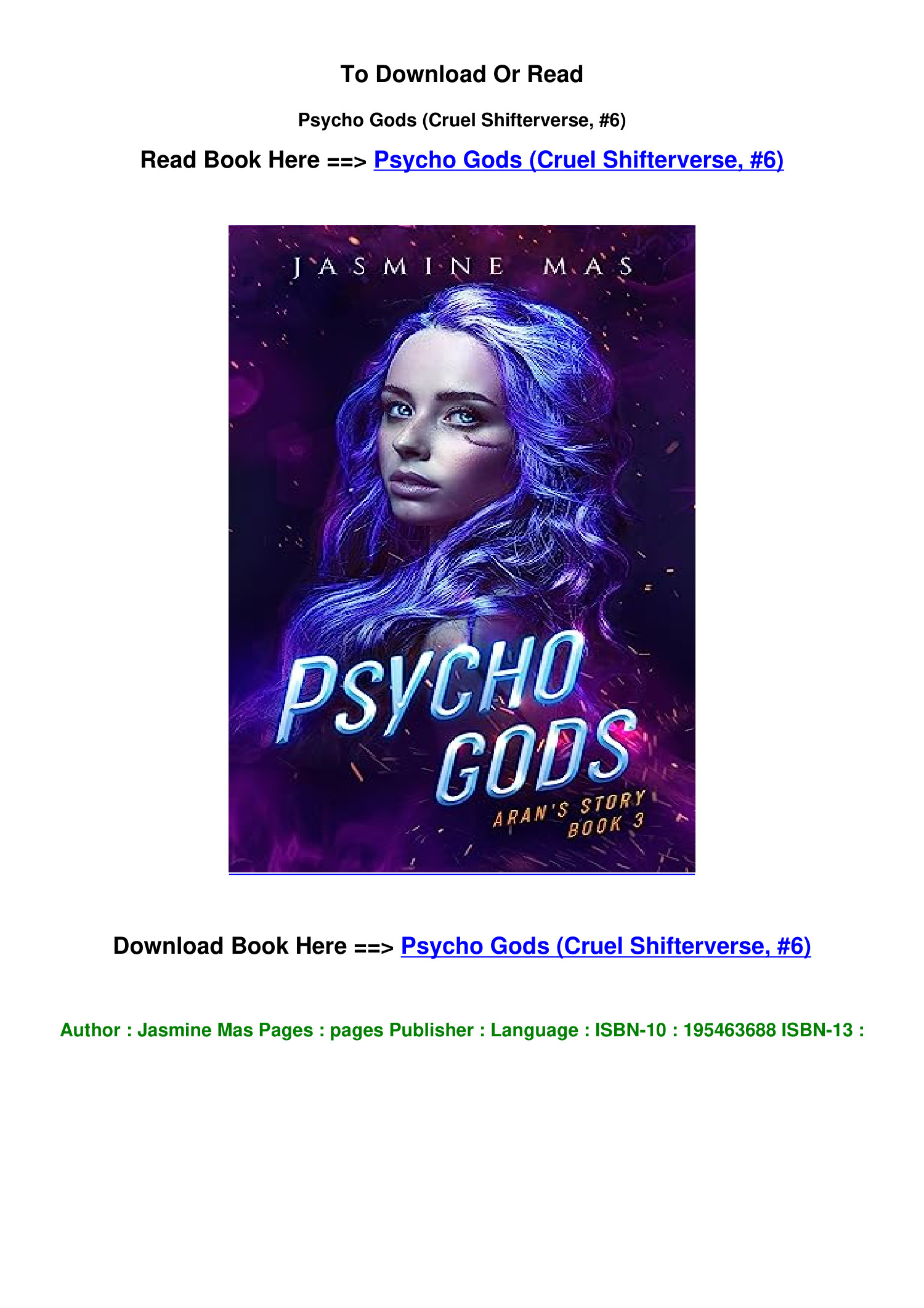 Psycho Gods (Cruel Shifterverse)