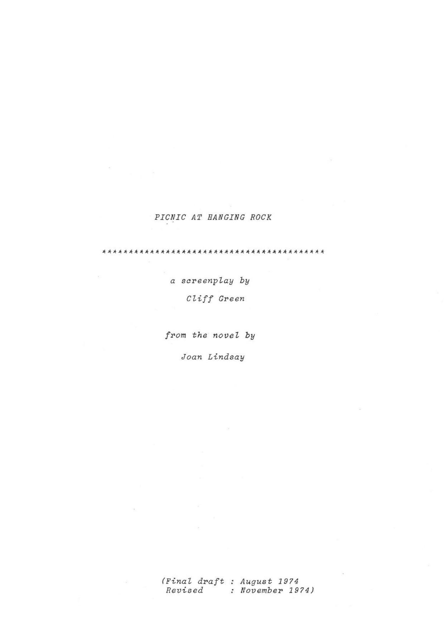 Picnic at Hanging Rock screenplay (Cliff Green).pdf | DocDroid