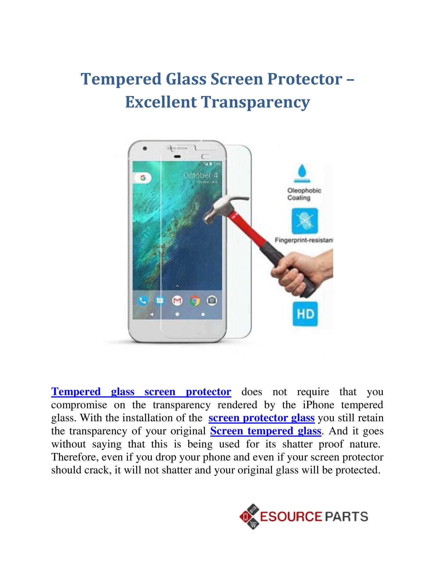 screen protector glass one touch instructions