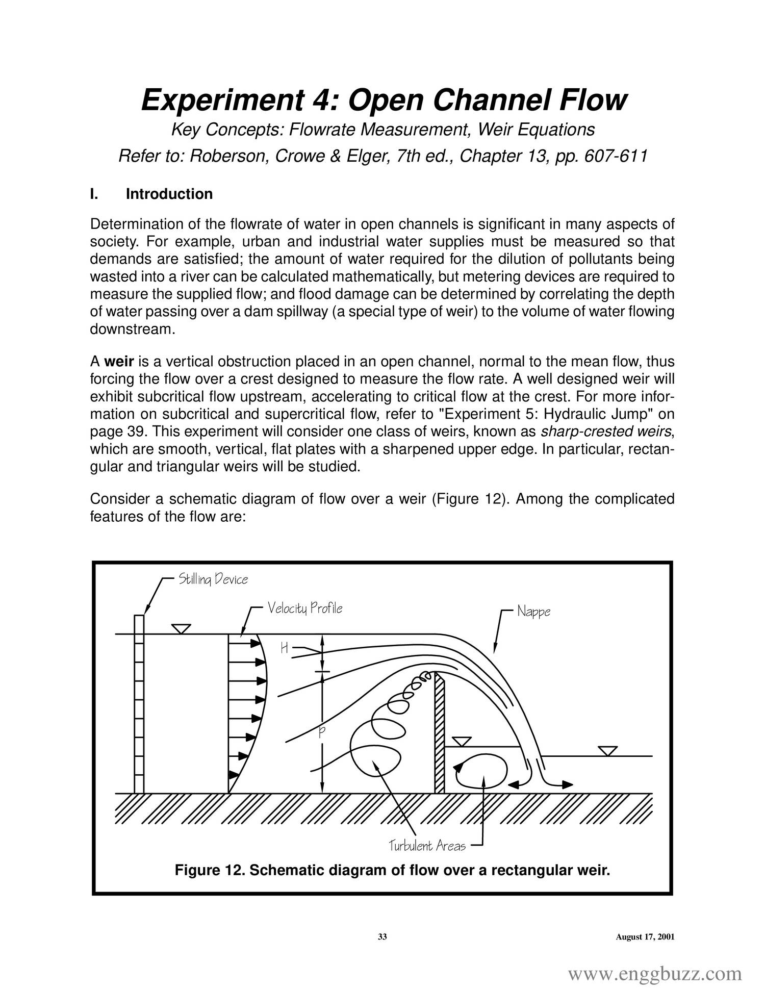 open channel experiment