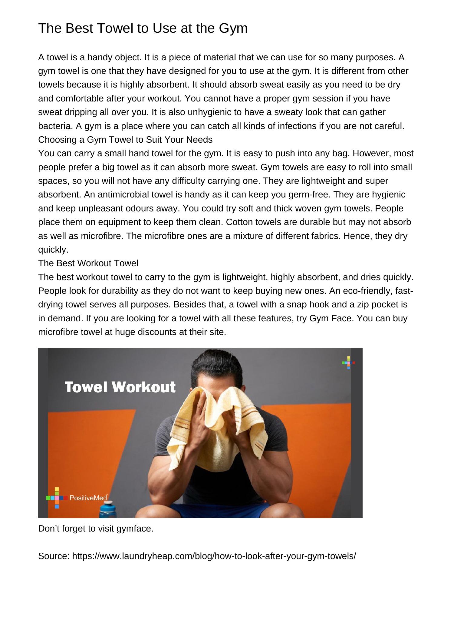 The Best Towel to Use at the Gymnzhon.pdf.pdf DocDroid