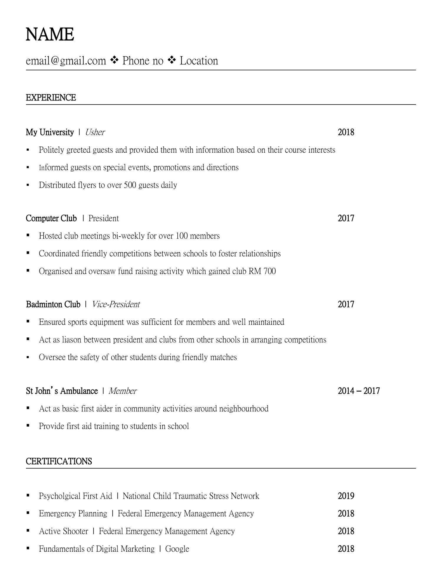 best free resume template reddit