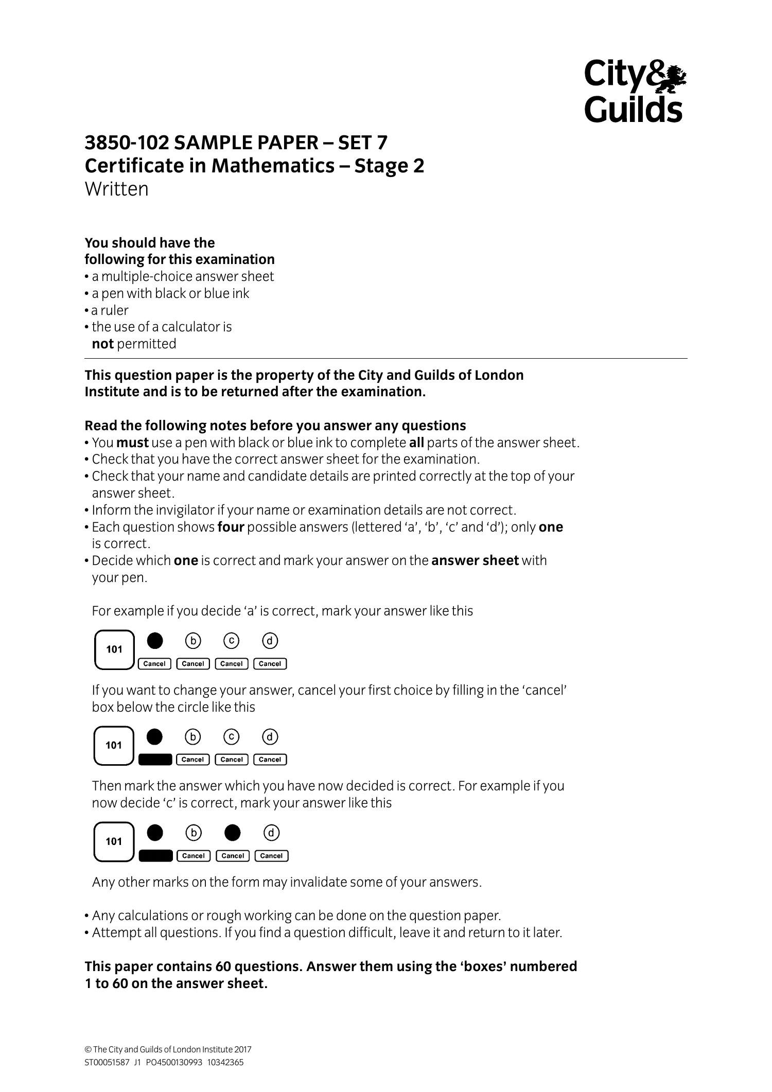 Stage 2 Math Question Paper-Set 7.Pdf | Docdroid