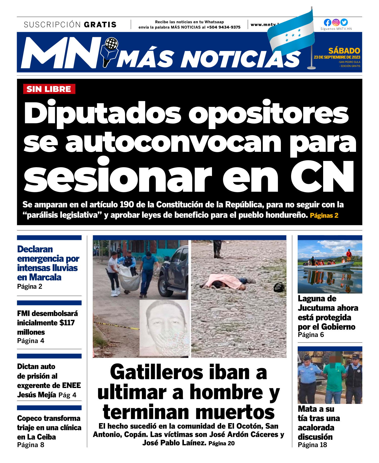 Mas Noticias Edicion Sabado 23 De Septiembre De 2023pdf Docdroid 0600