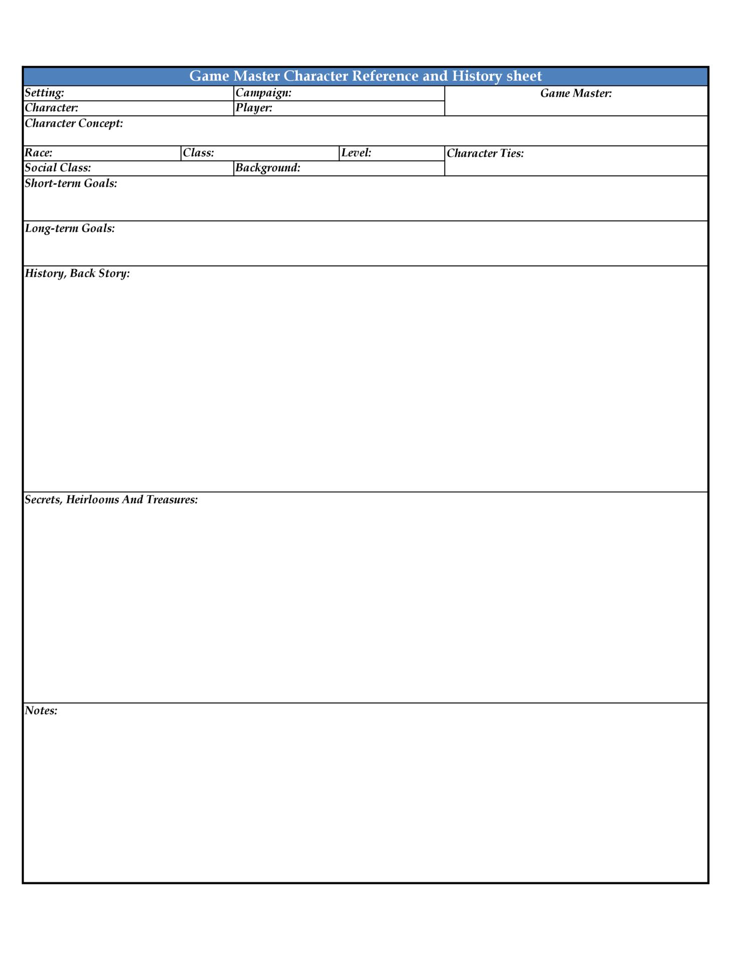 Game Master Character Reference and History sheet.pdf | DocDroid