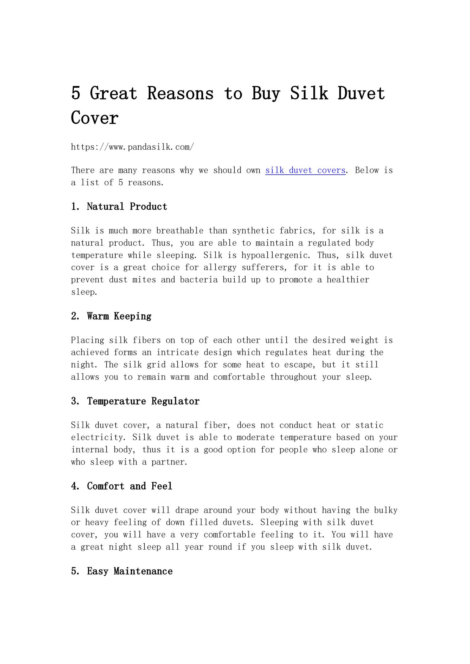 5 Great Reasons To Buy Silk Duvet Cover Pdf Docdroid