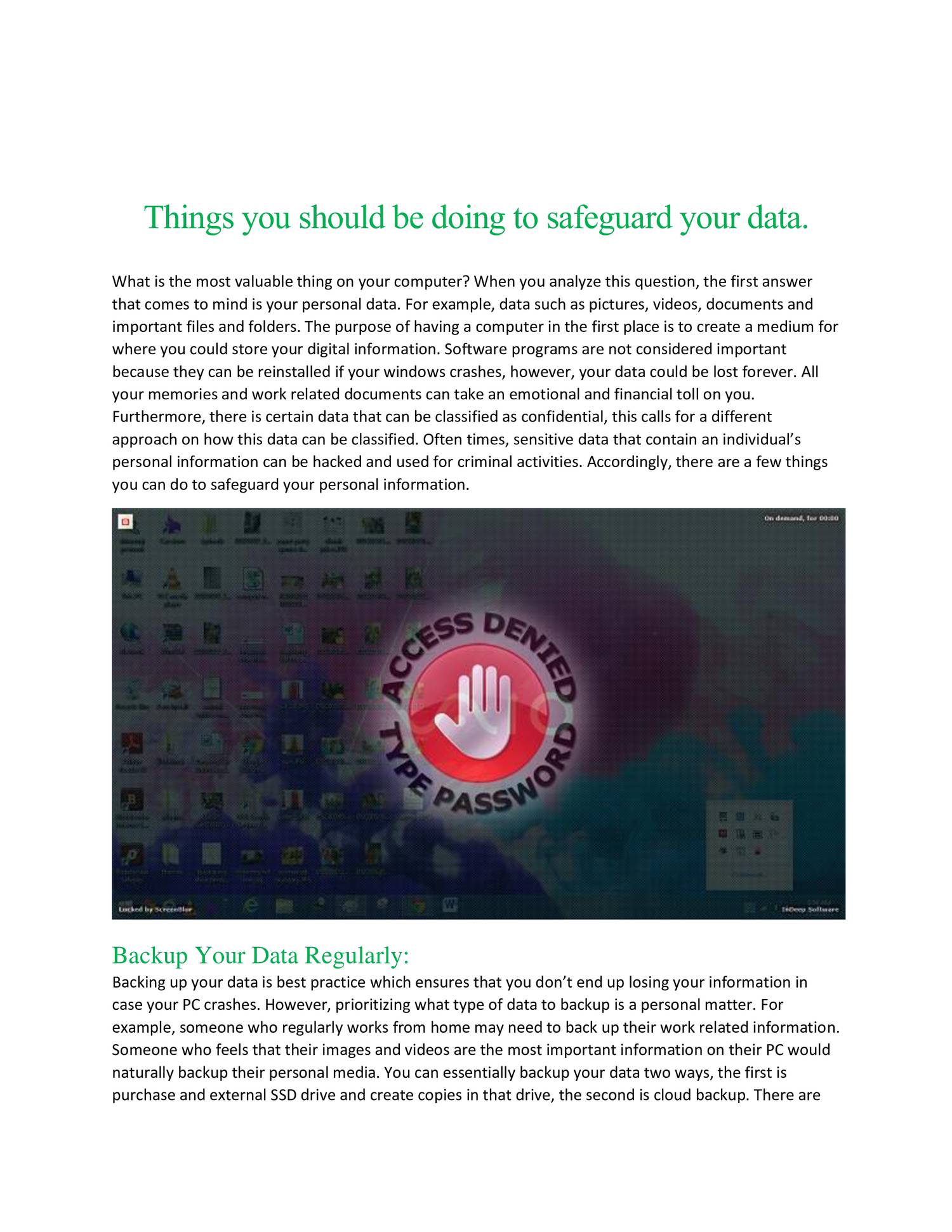 1. Things You Should Be Doing To Safeguard Your Data..docx - DocDroid