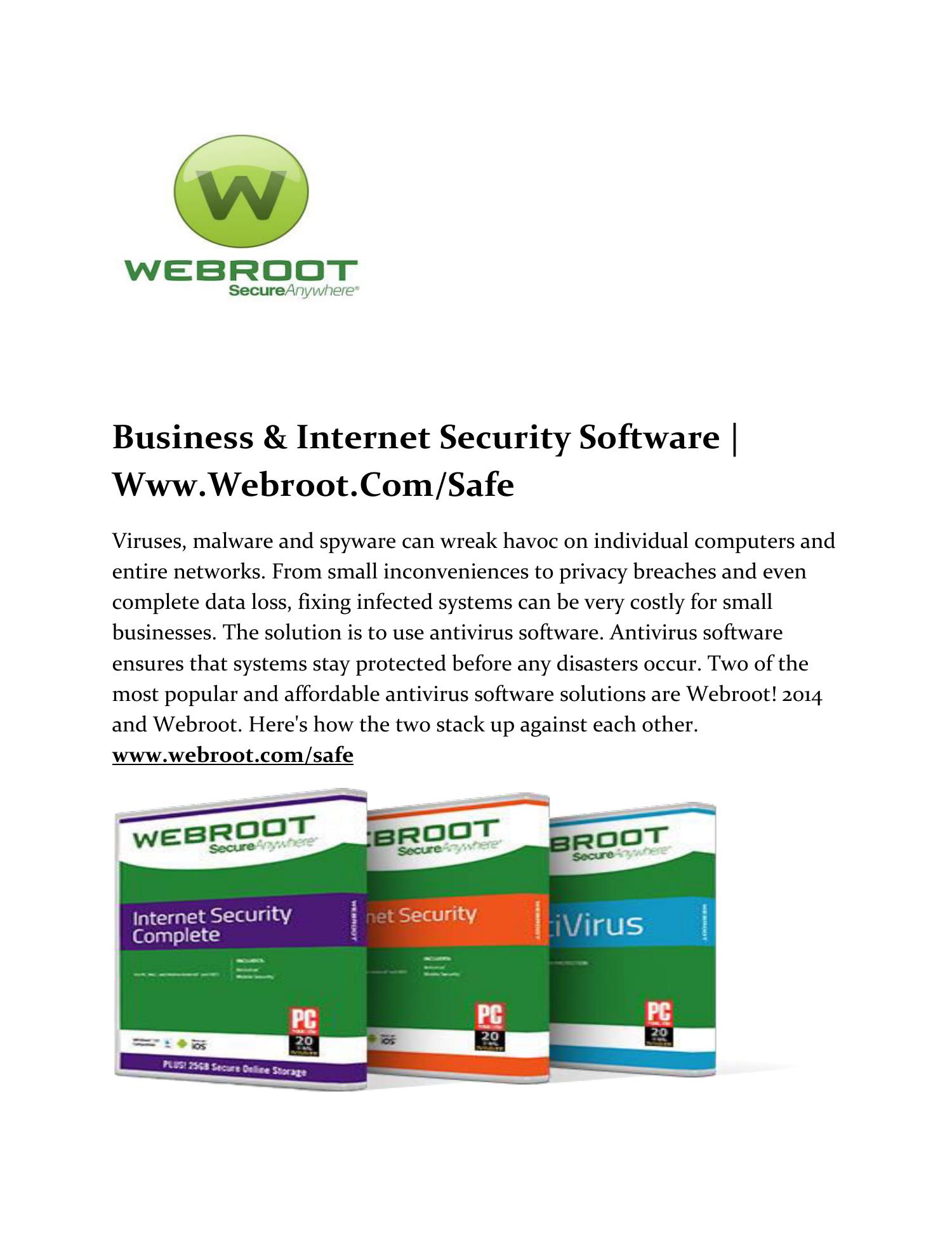 Webroot Internet Security Complete with Antivirus 2019