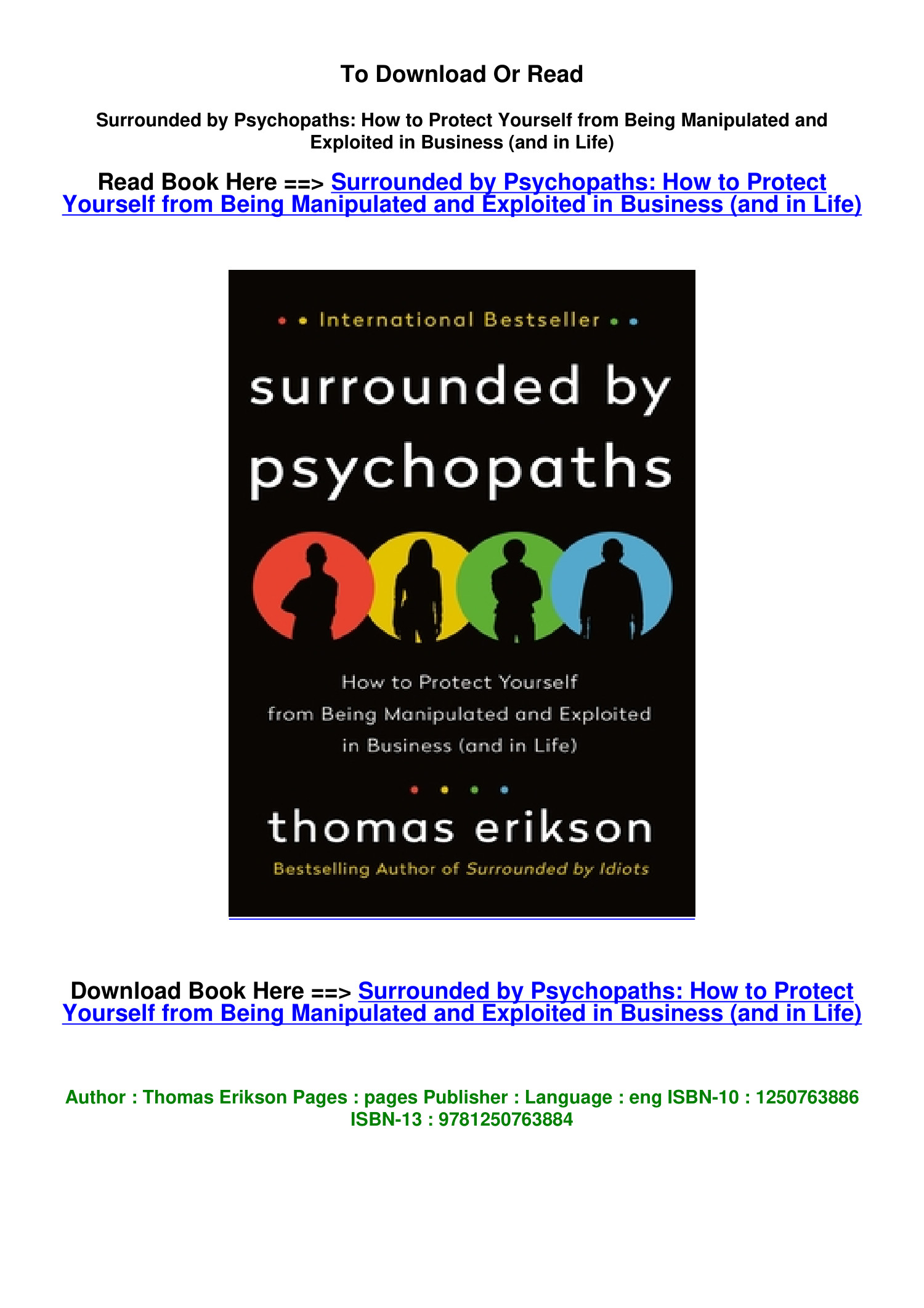 Surrounded by Psychopaths eBook de Thomas Erikson - EPUB Libro