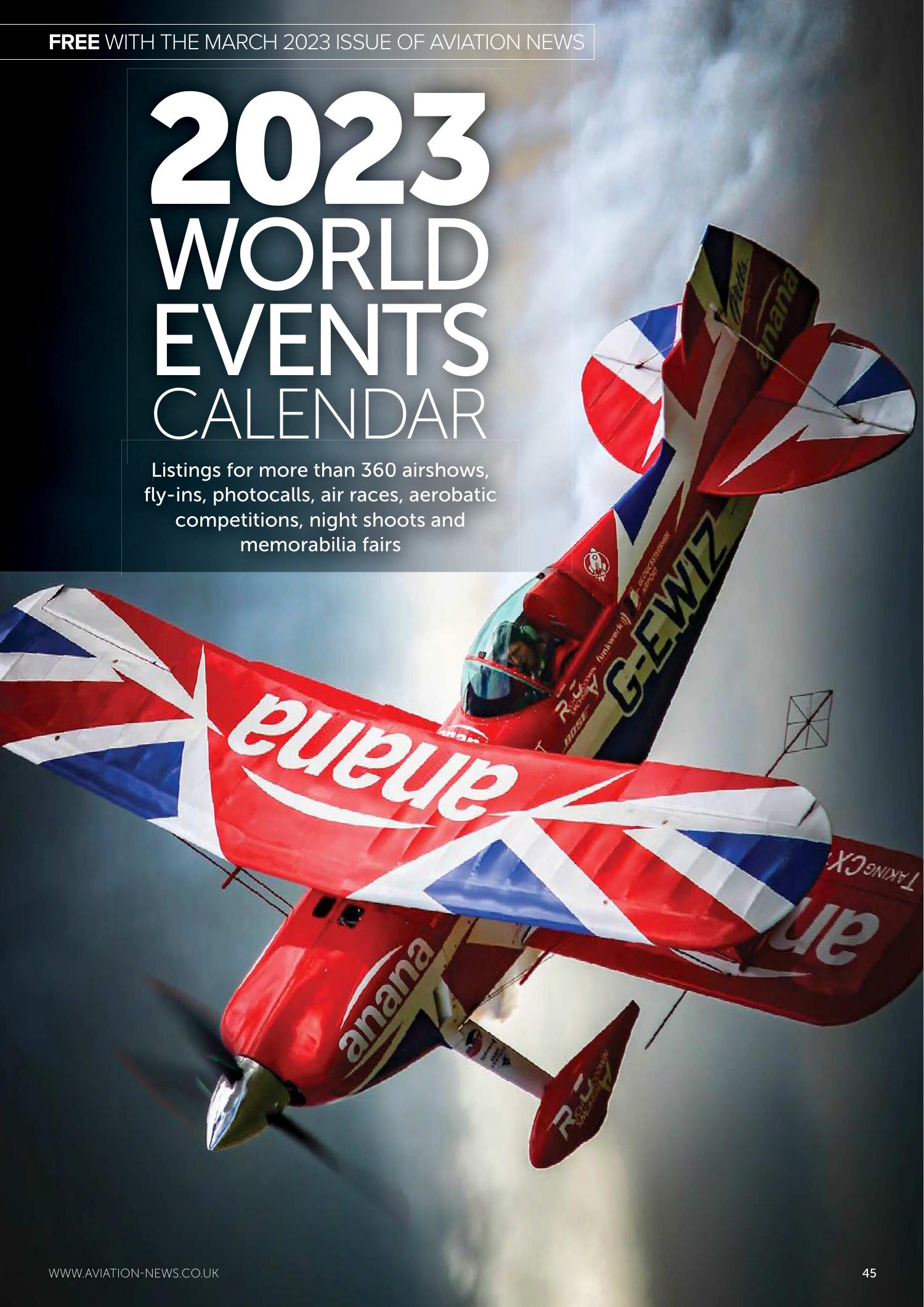 2023 WORLD EVENTS CALENDAR, Aviation News 202303.pdf DocDroid