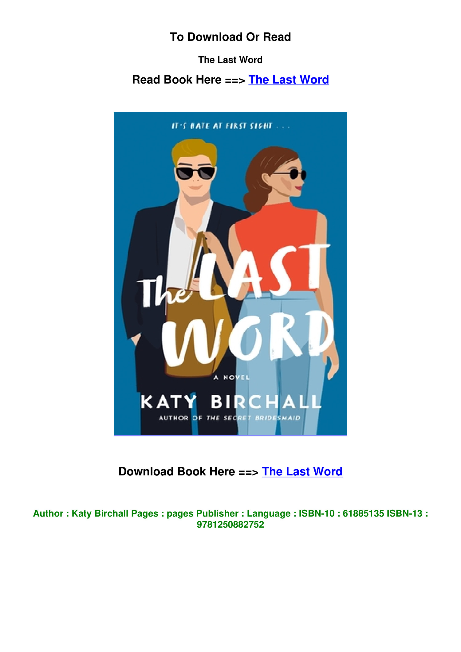 Pdf Download The Last Word By Katy Birchallpdf Docdroid 7630