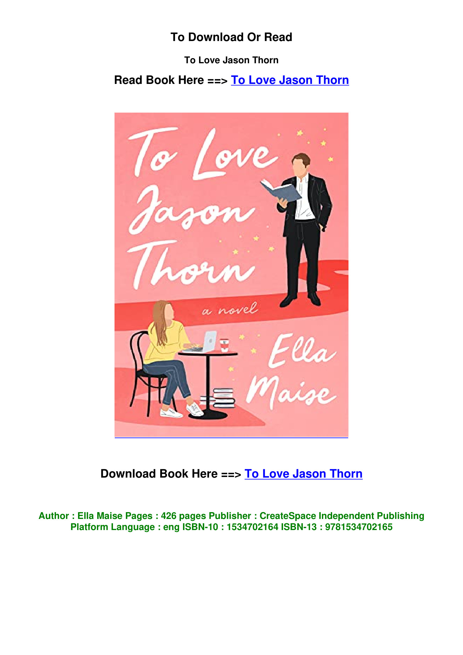 OPP To Love Jason Thorn by Ella Maise discount (Read Description!!)