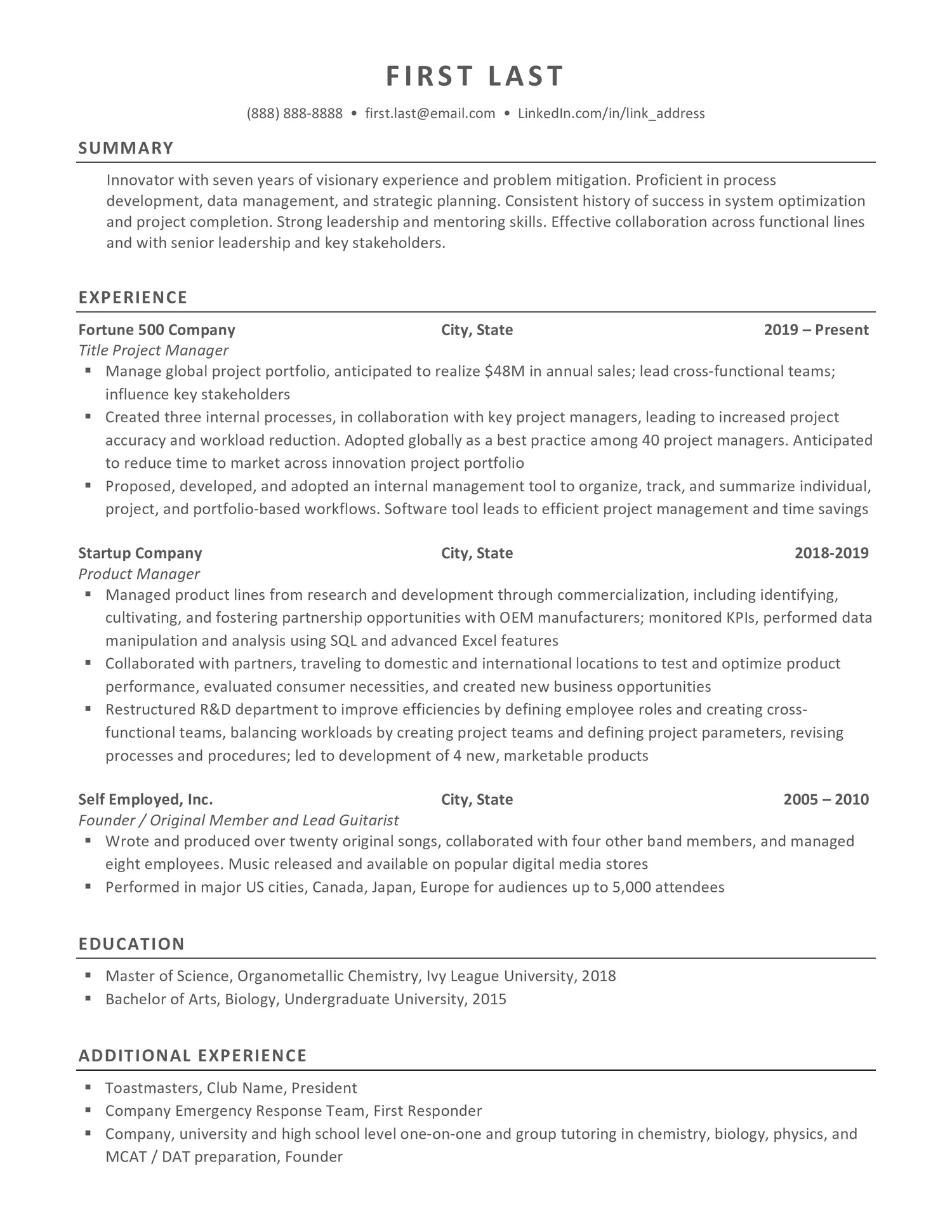 good resume examples reddit